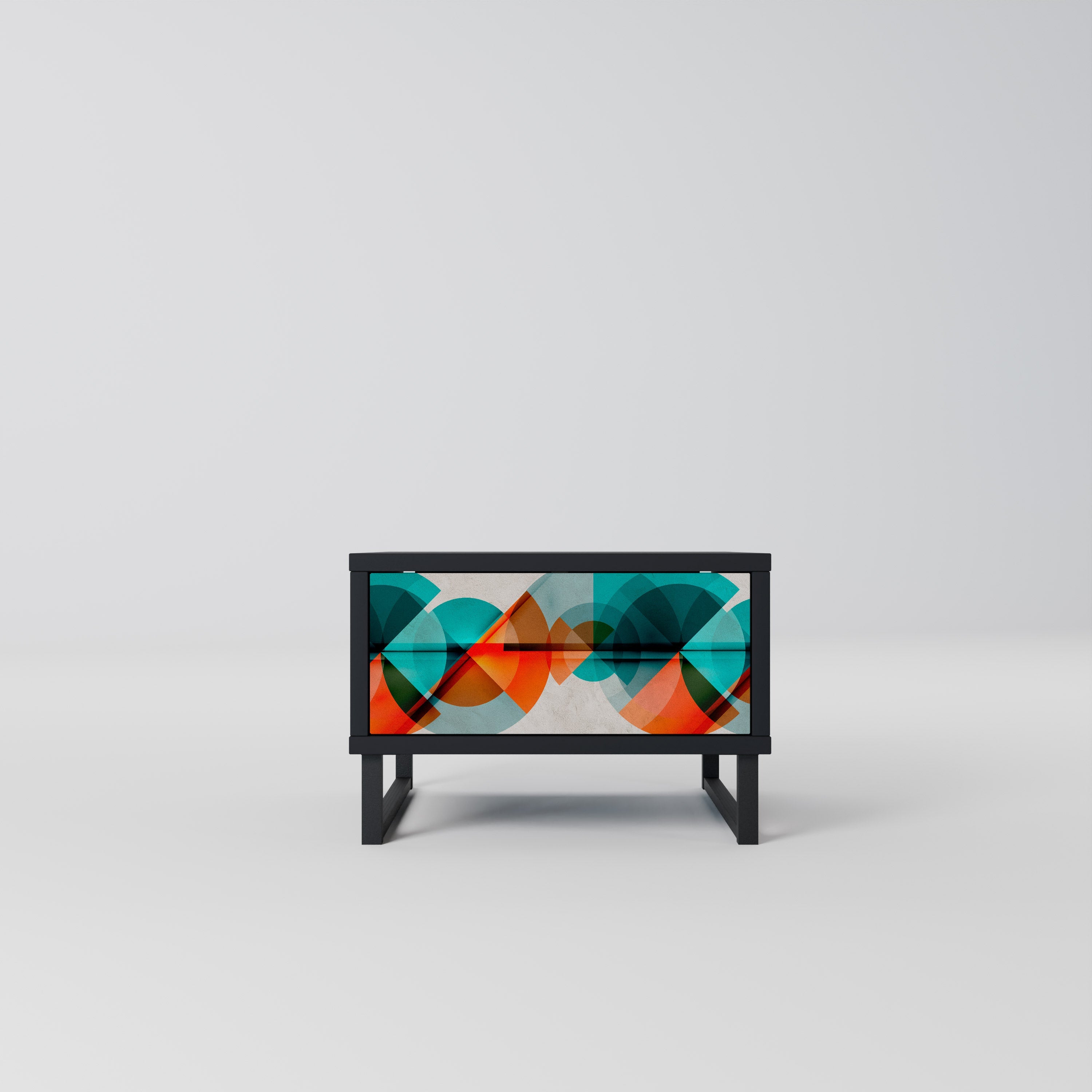 Table de chevet CIRCULAR RHAPSODY en finition noire