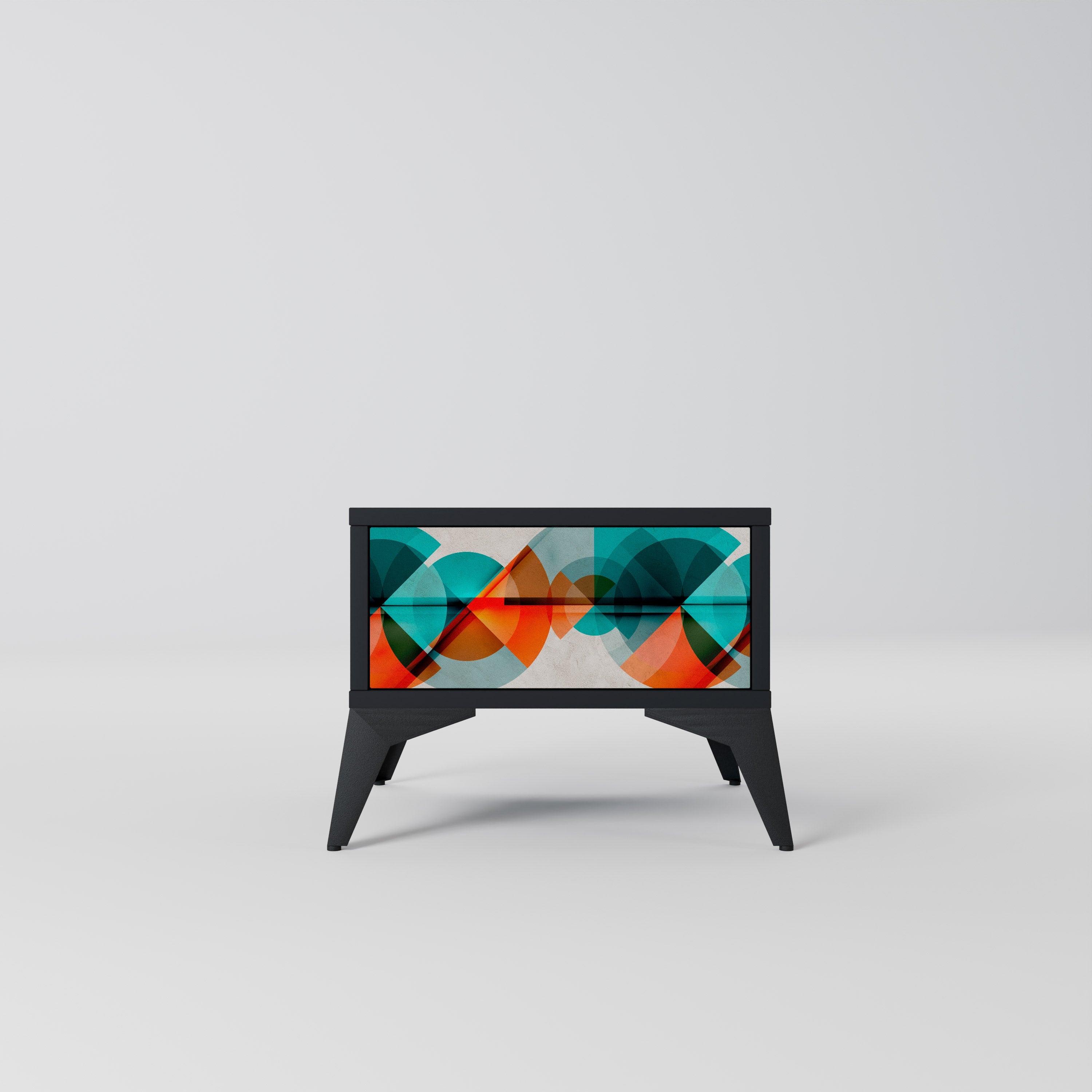 Table de chevet CIRCULAR RHAPSODY en finition noire