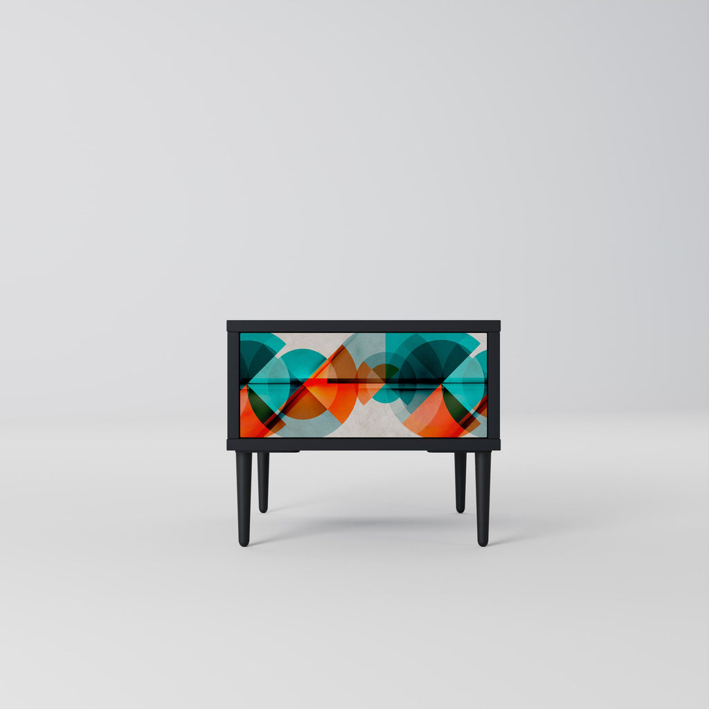 Table de chevet CIRCULAR RHAPSODY en finition noire