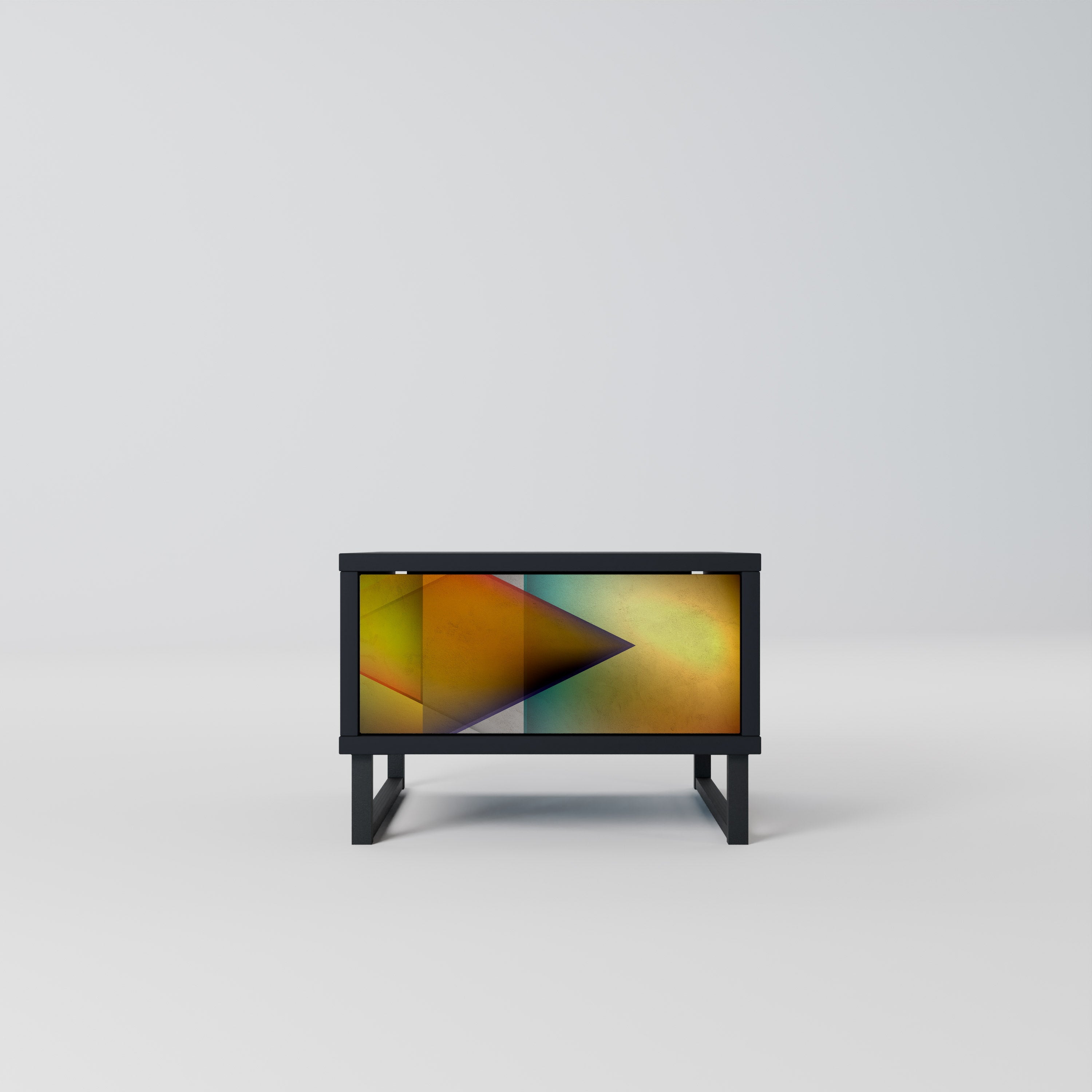 Table de chevet PIERCING SHARPNESS en finition noire