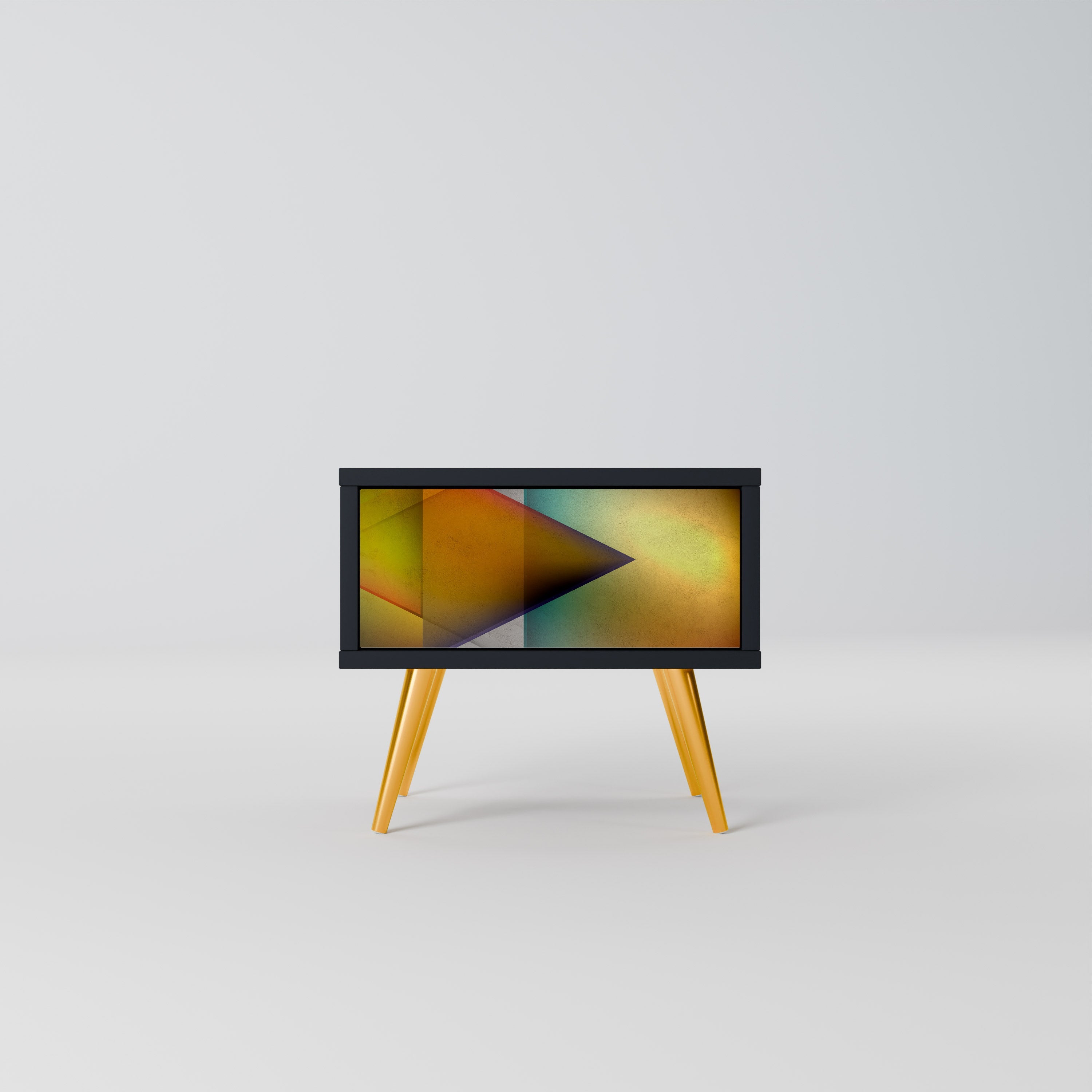 Table de chevet PIERCING SHARPNESS en finition noire