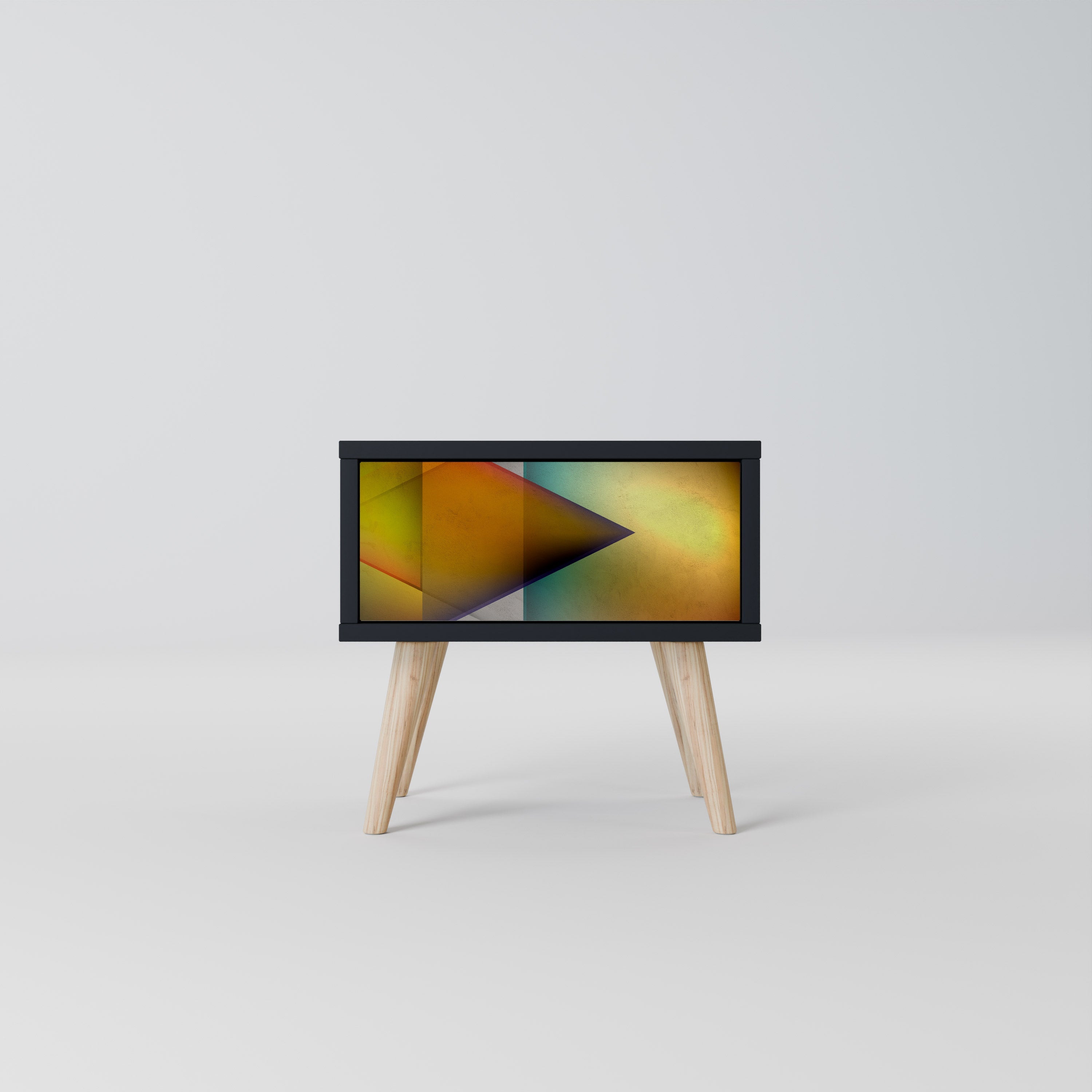 Table de chevet PIERCING SHARPNESS en finition noire