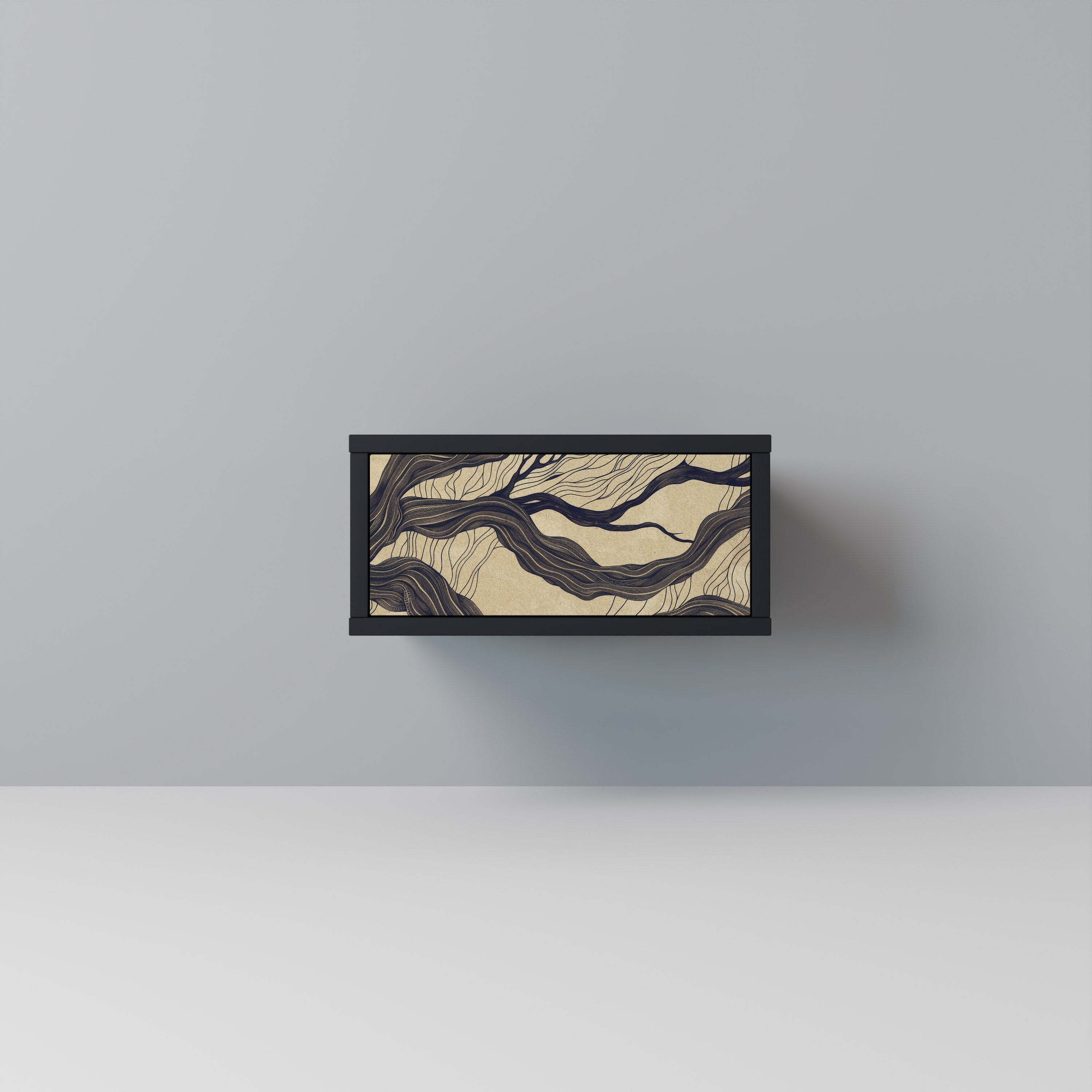 Table de chevet UNIFIED FRAGMENTS en finition noire