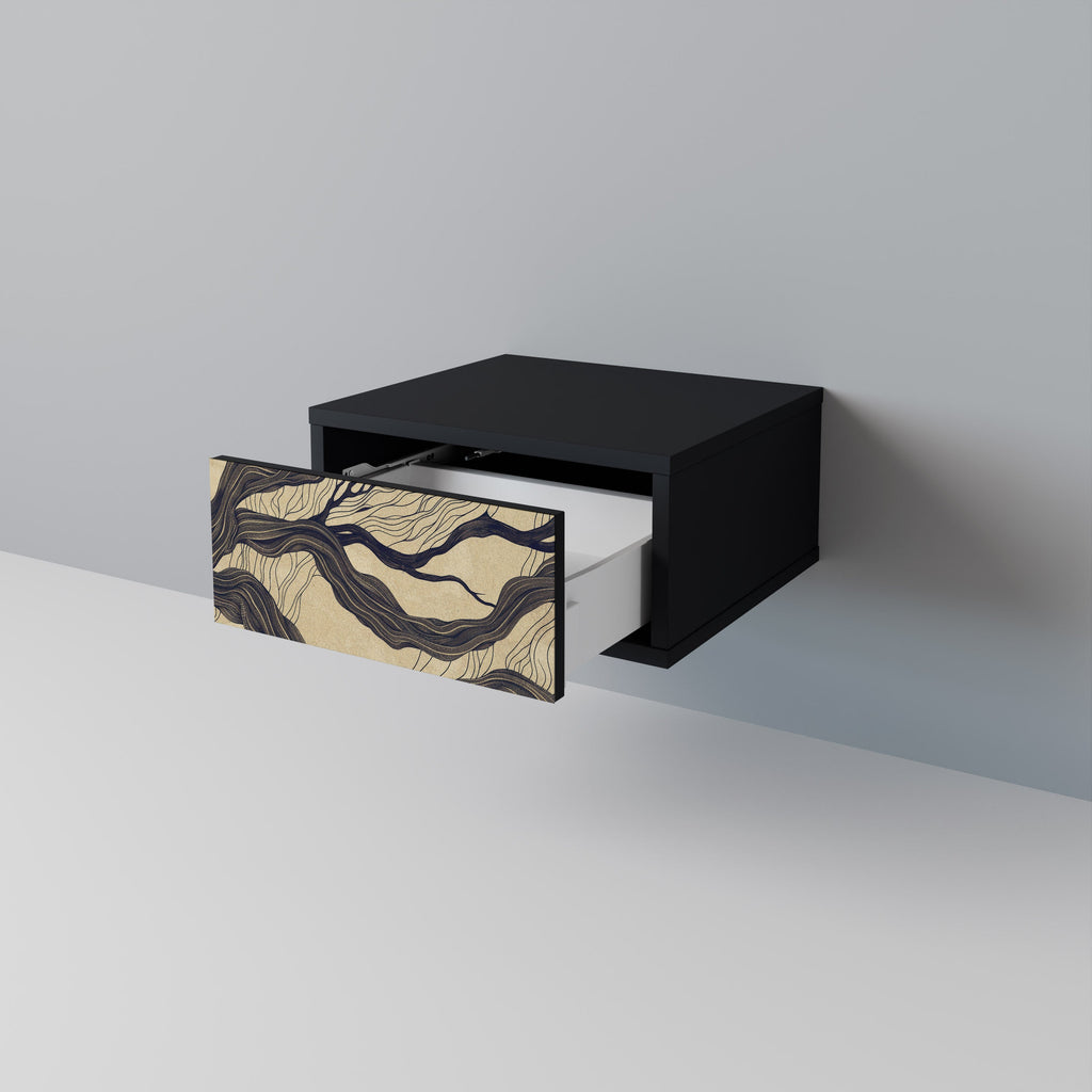 Table de chevet UNIFIED FRAGMENTS en finition noire