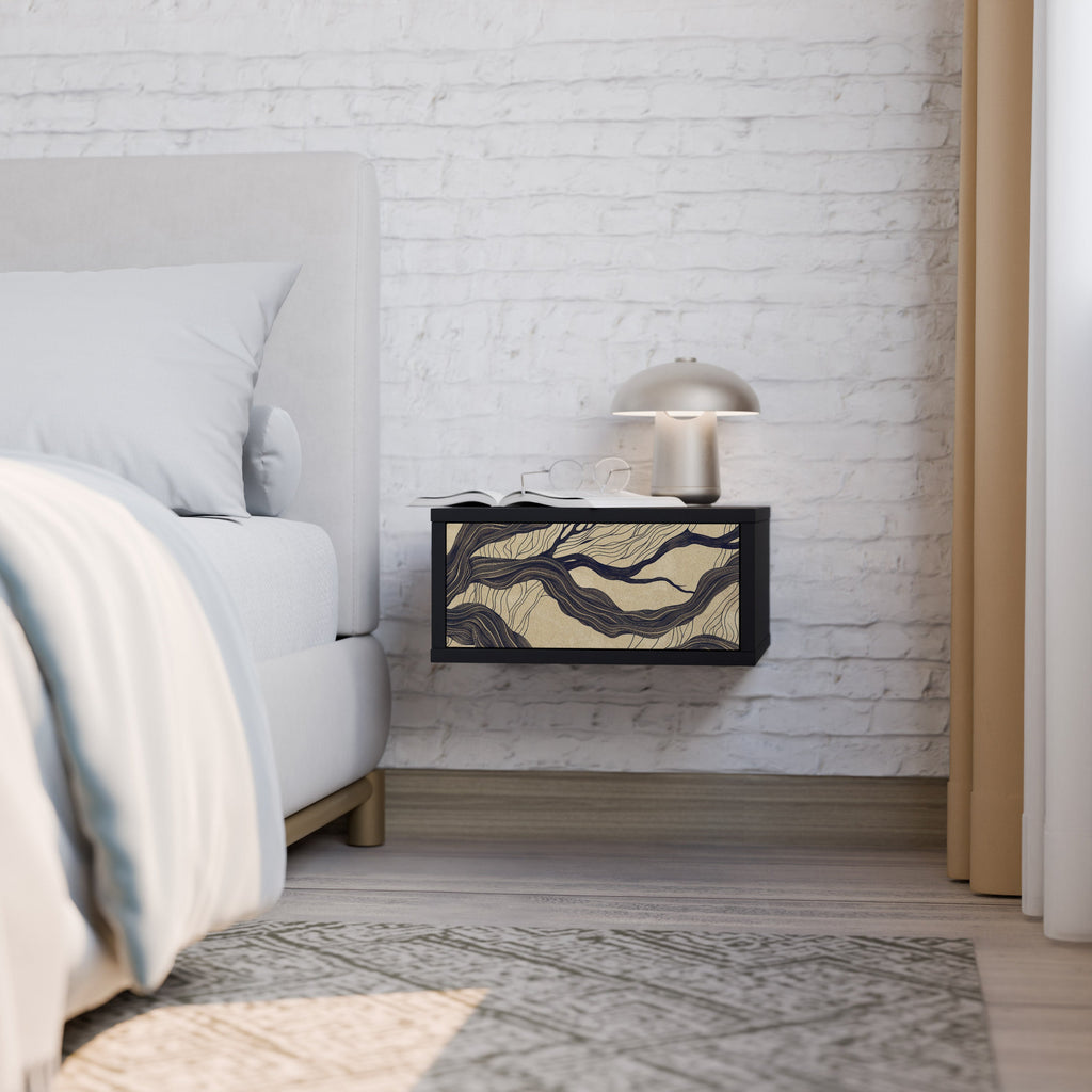 Table de chevet UNIFIED FRAGMENTS en finition noire