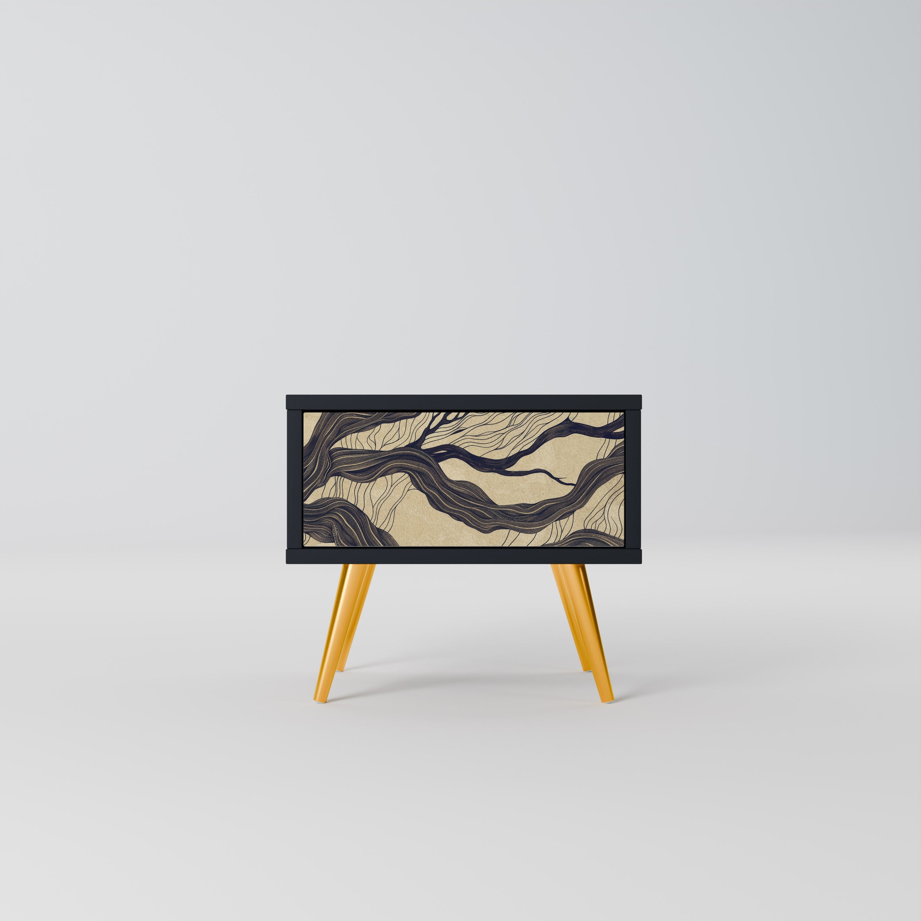 Table de chevet UNIFIED FRAGMENTS en finition noire