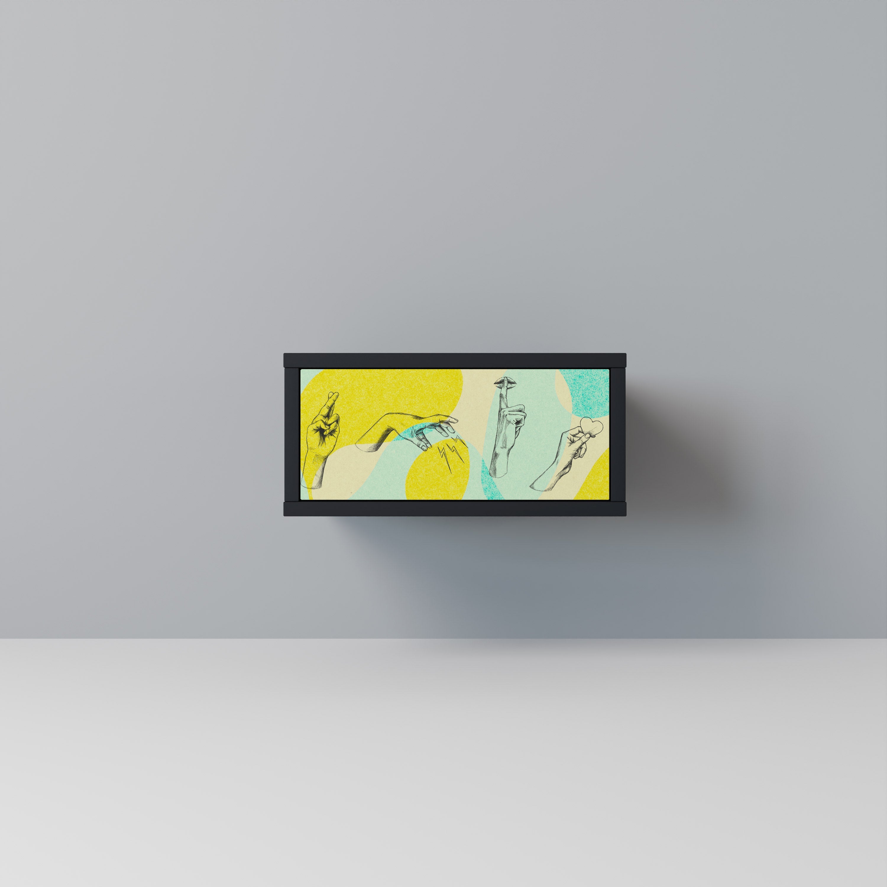 Table de chevet BODY LANGUAGE en finition noire