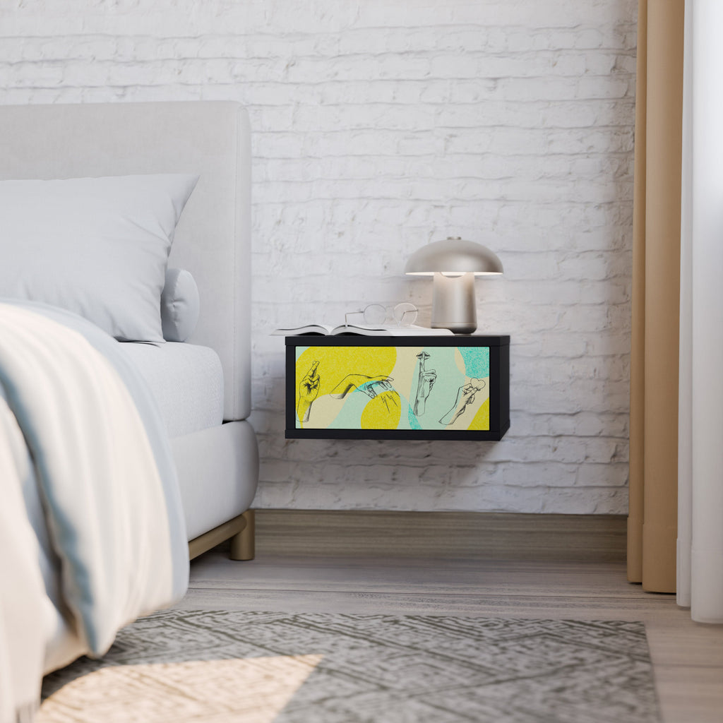 Table de chevet BODY LANGUAGE en finition noire