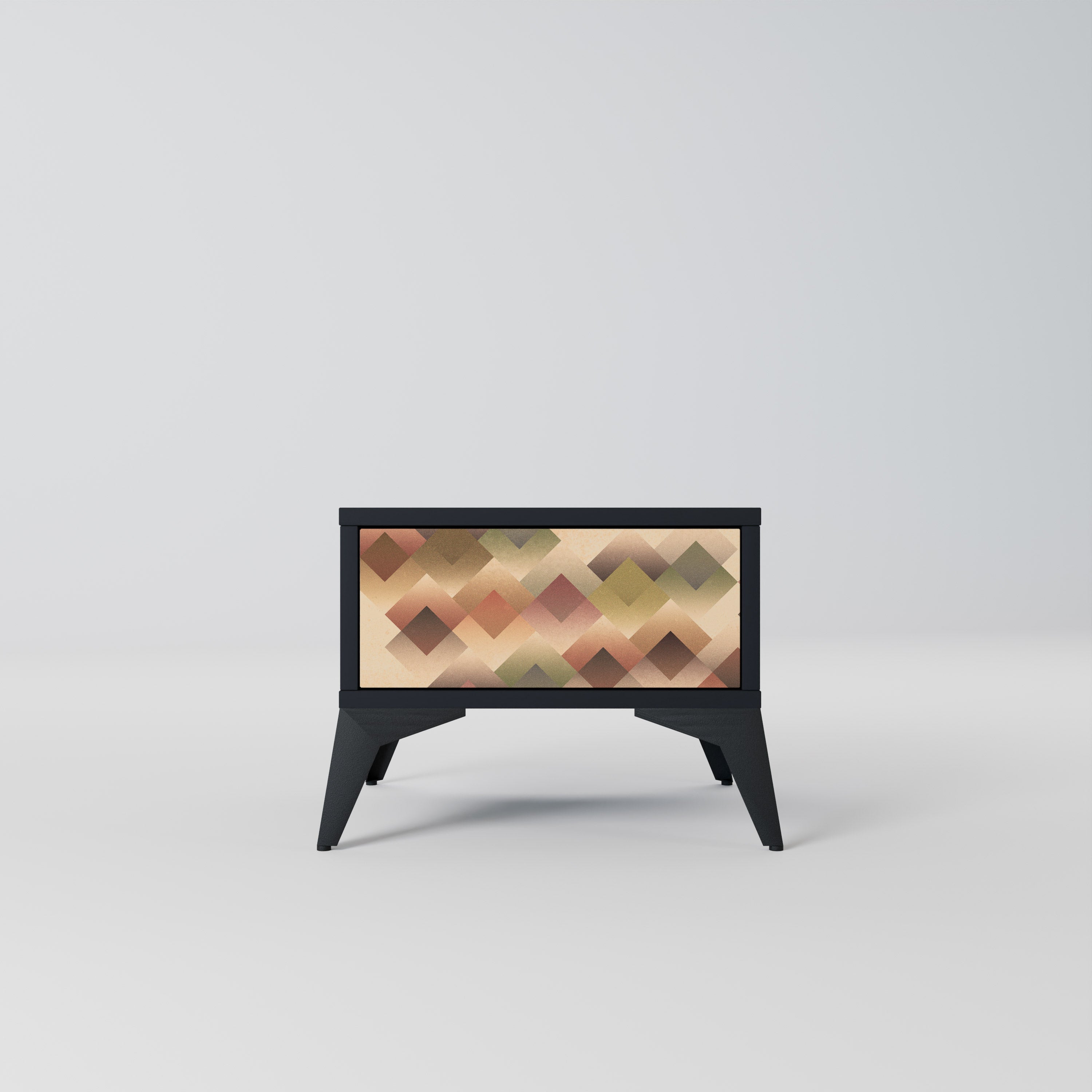 Table de chevet GEOMETRIC FUSION en finition noire