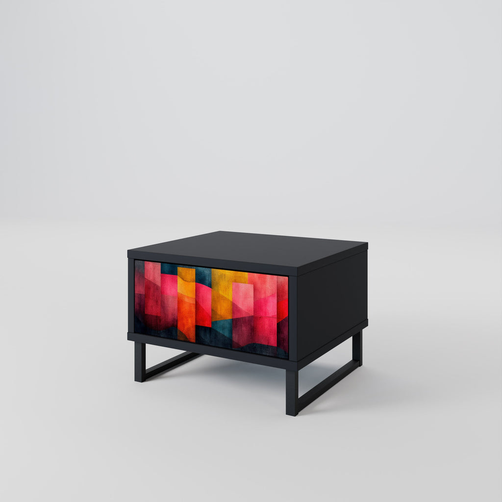 Table de chevet COLORFUL SOUNDS en finition noire
