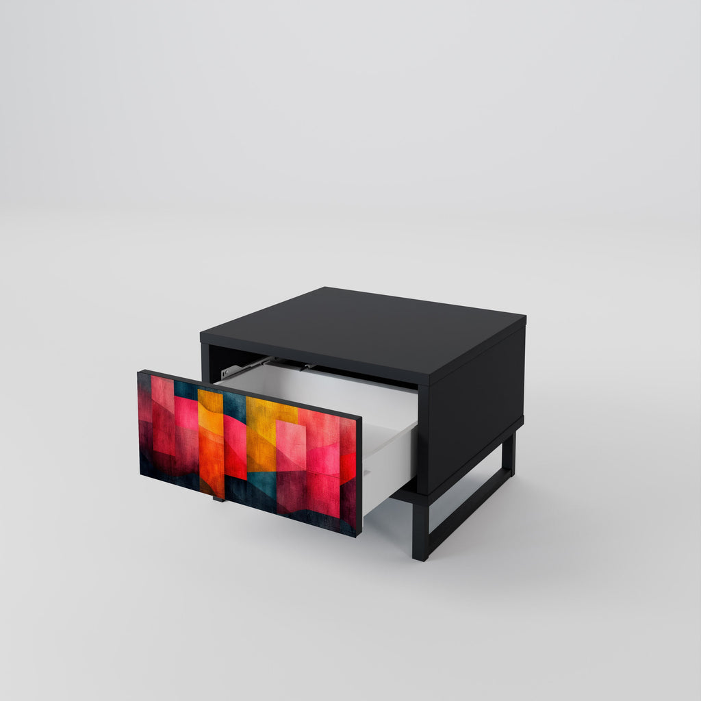 Table de chevet COLORFUL SOUNDS en finition noire