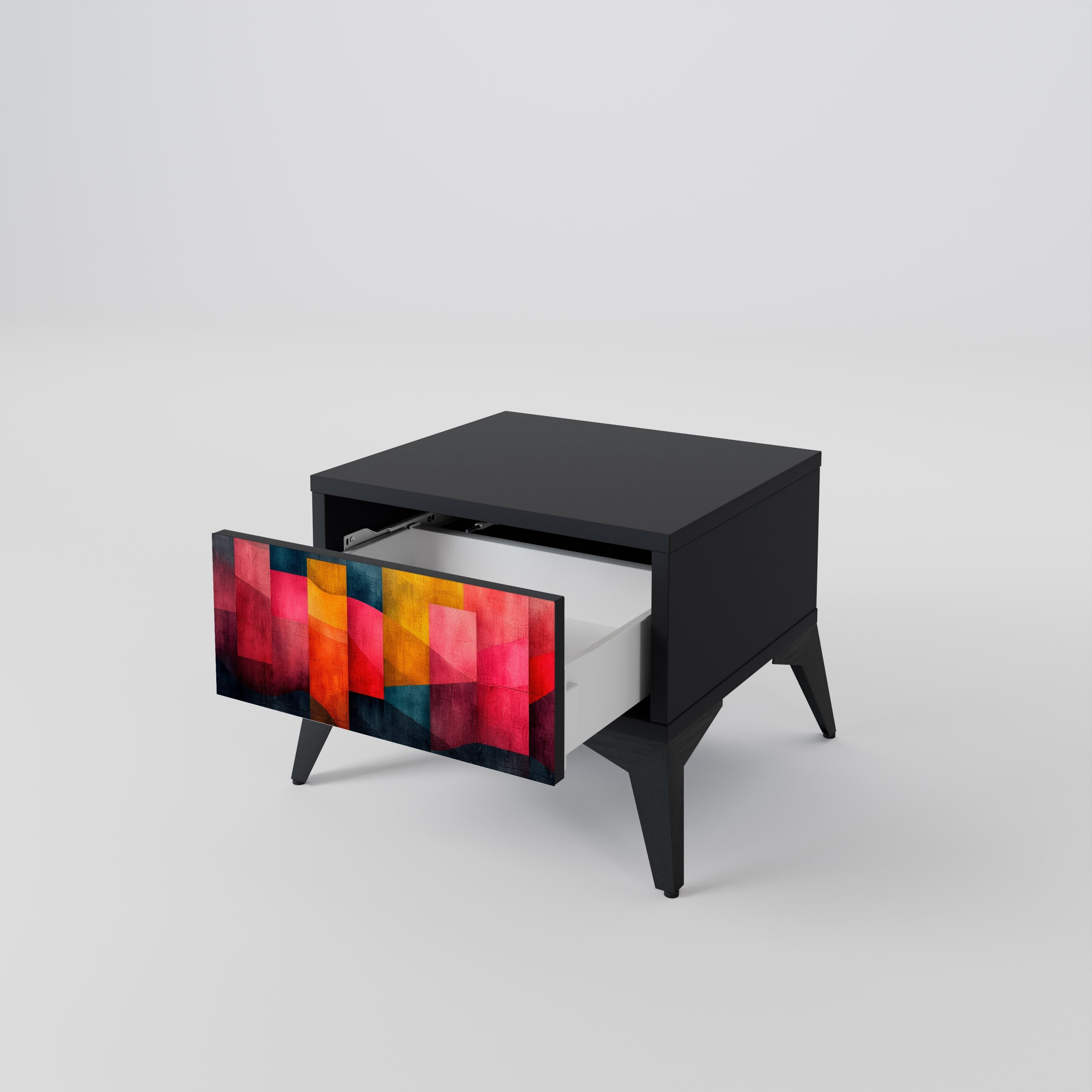Table de chevet COLORFUL SOUNDS en finition noire