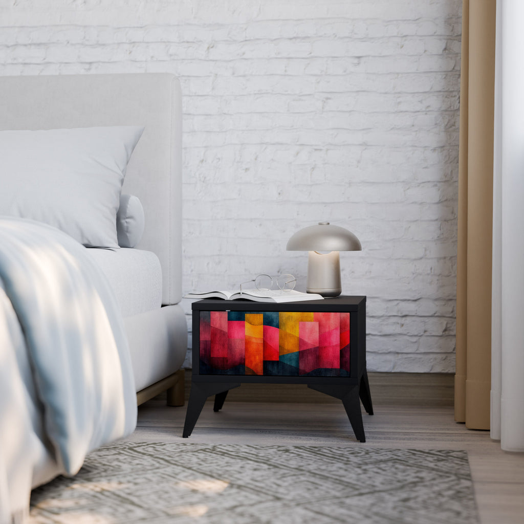 Table de chevet COLORFUL SOUNDS en finition noire
