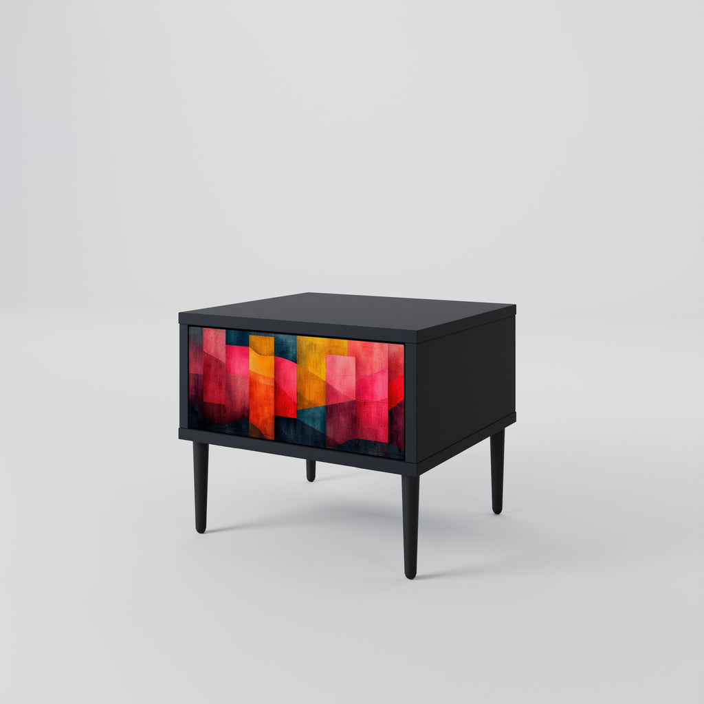 Table de chevet COLORFUL SOUNDS en finition noire