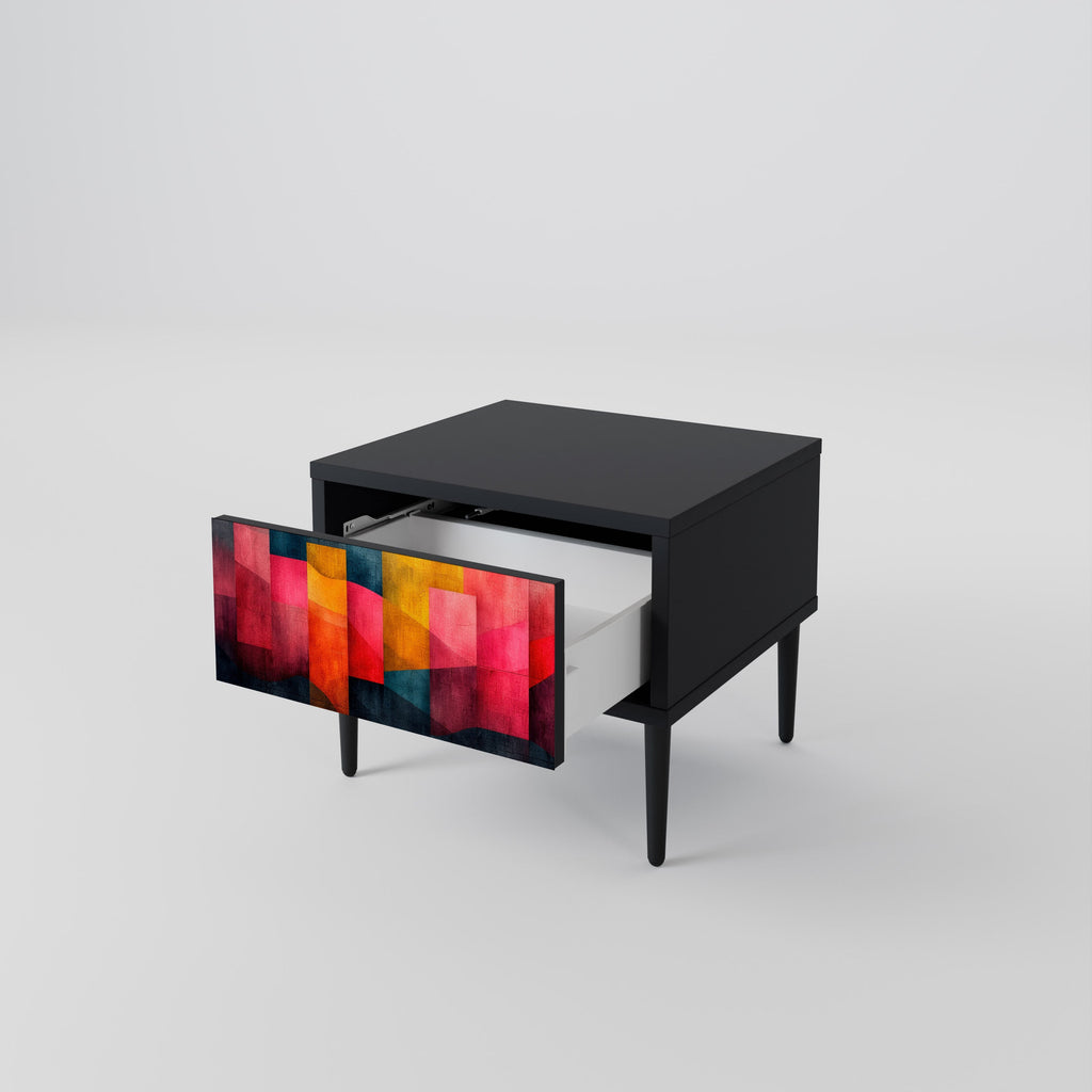Table de chevet COLORFUL SOUNDS en finition noire