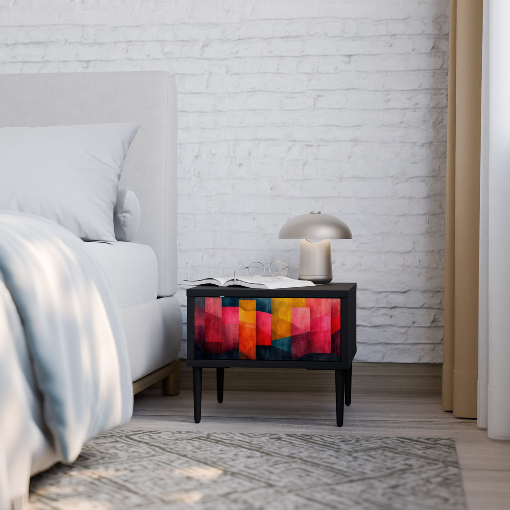 Table de chevet COLORFUL SOUNDS en finition noire