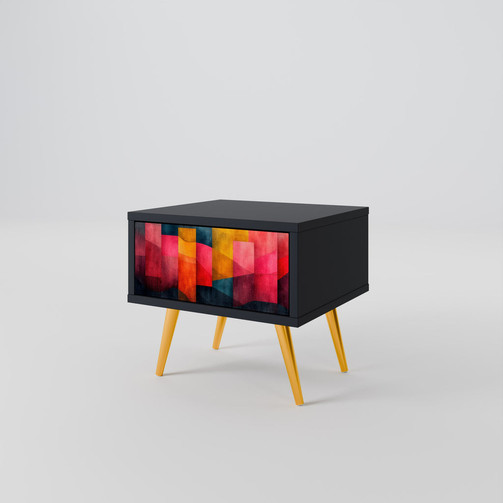 Table de chevet COLORFUL SOUNDS en finition noire