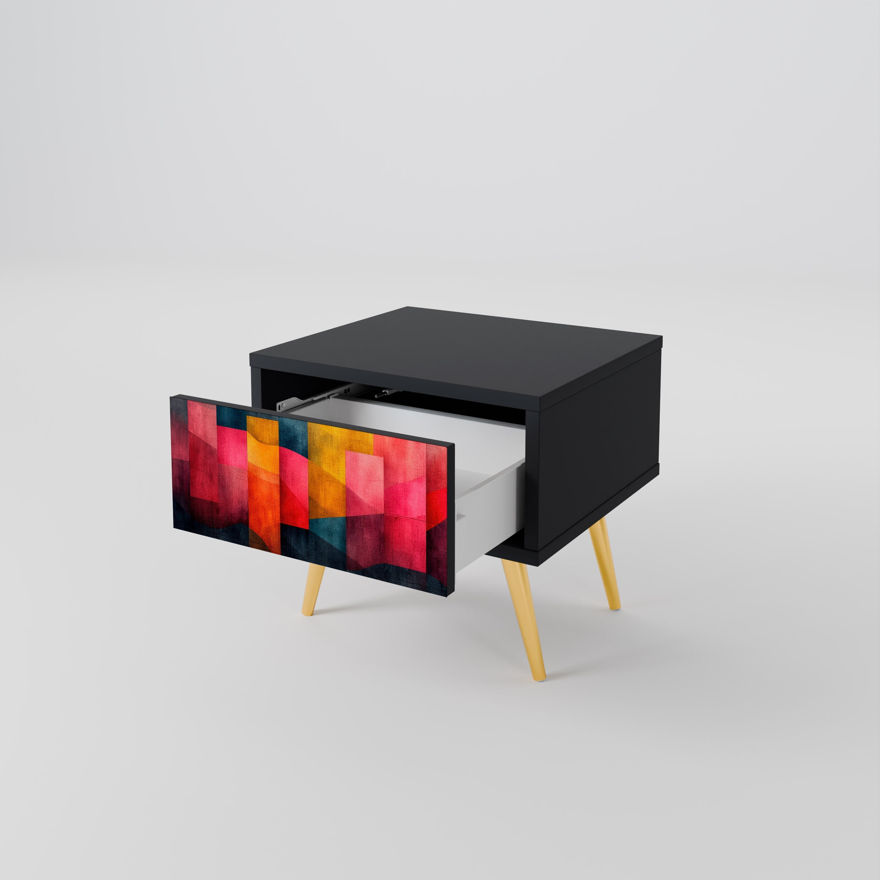 Table de chevet COLORFUL SOUNDS en finition noire