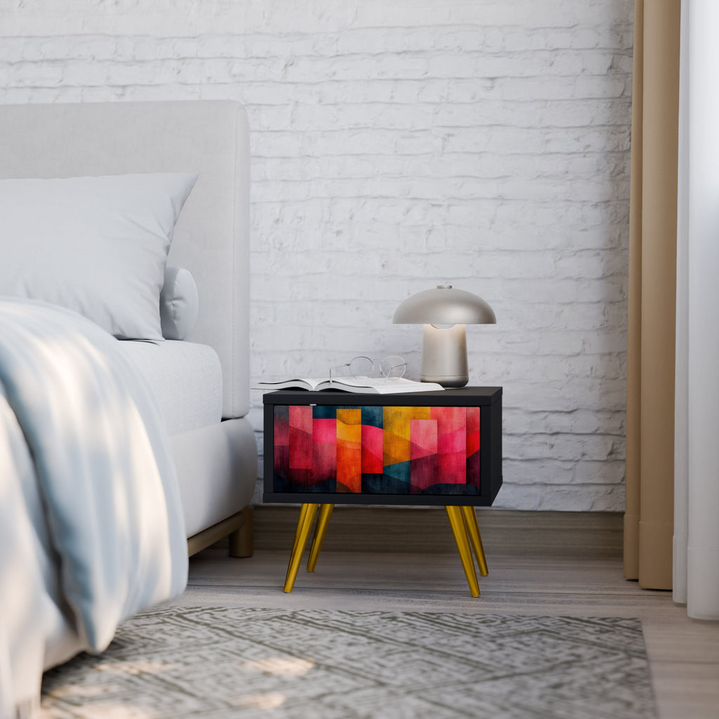 Table de chevet COLORFUL SOUNDS en finition noire