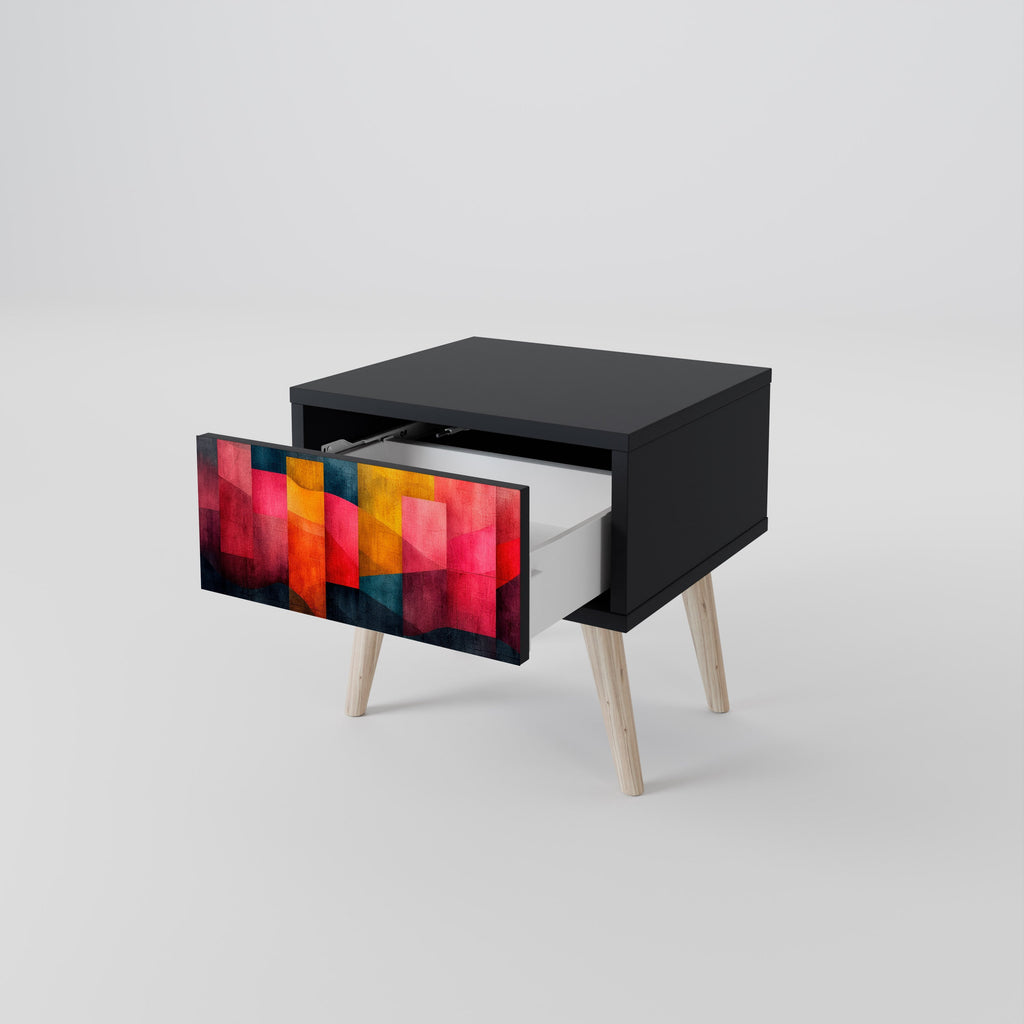 Table de chevet COLORFUL SOUNDS en finition noire