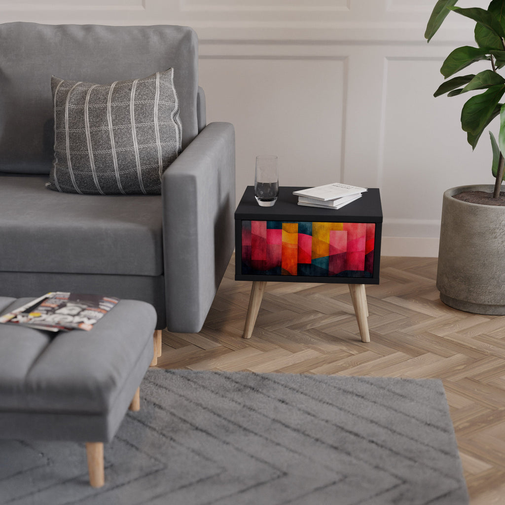 Table de chevet COLORFUL SOUNDS en finition noire