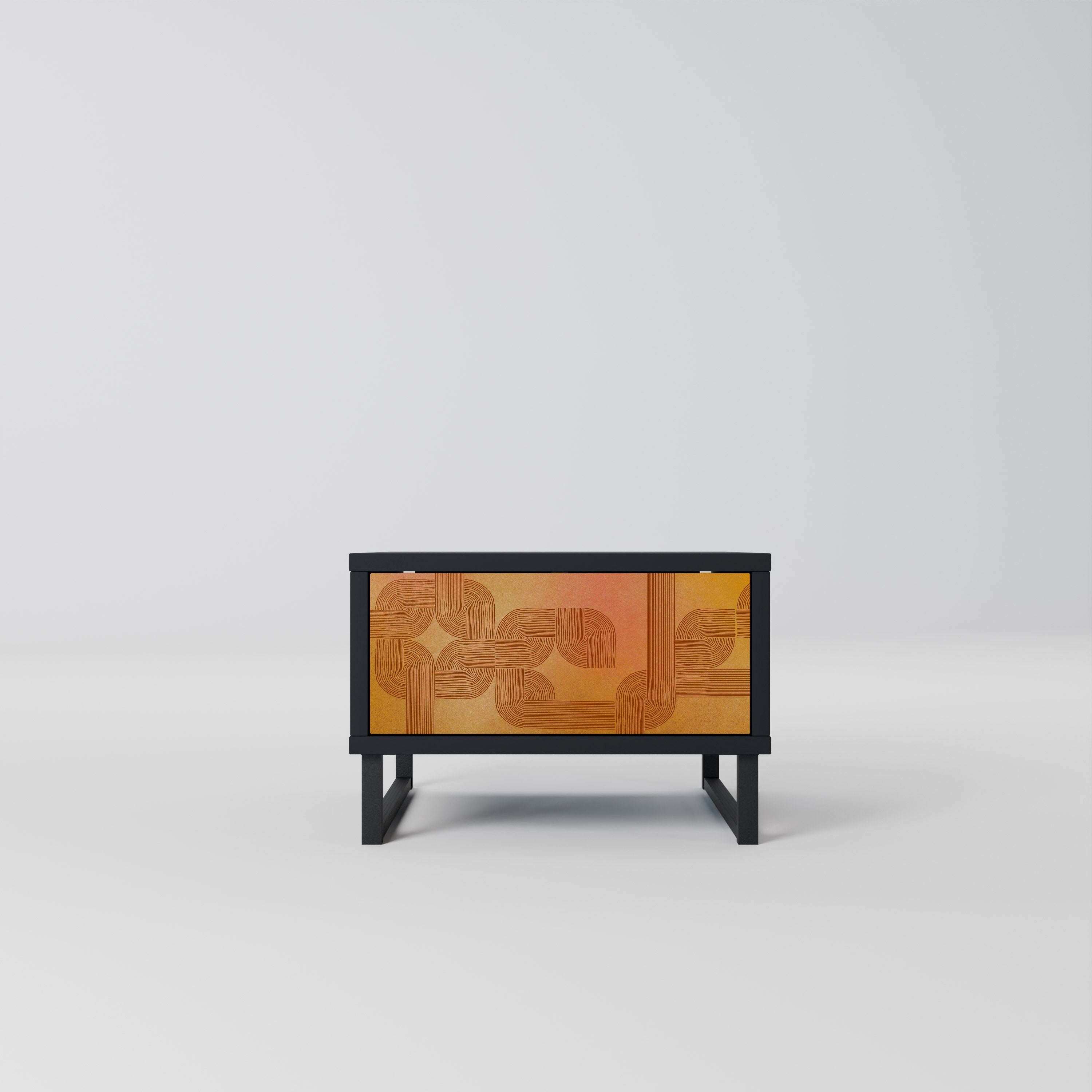 Table de chevet STRENGTHENING RELATION en finition noire