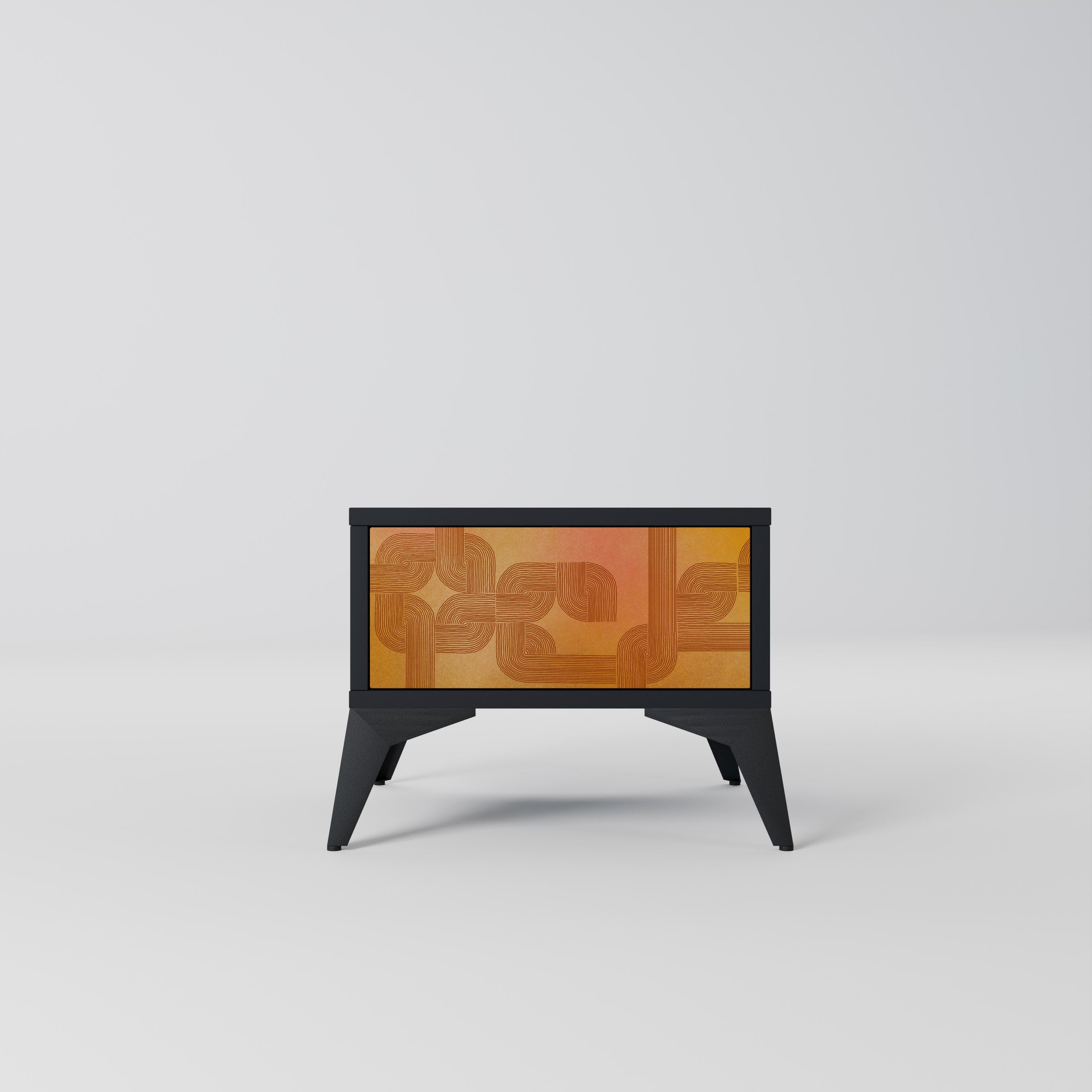 Table de chevet STRENGTHENING RELATION en finition noire