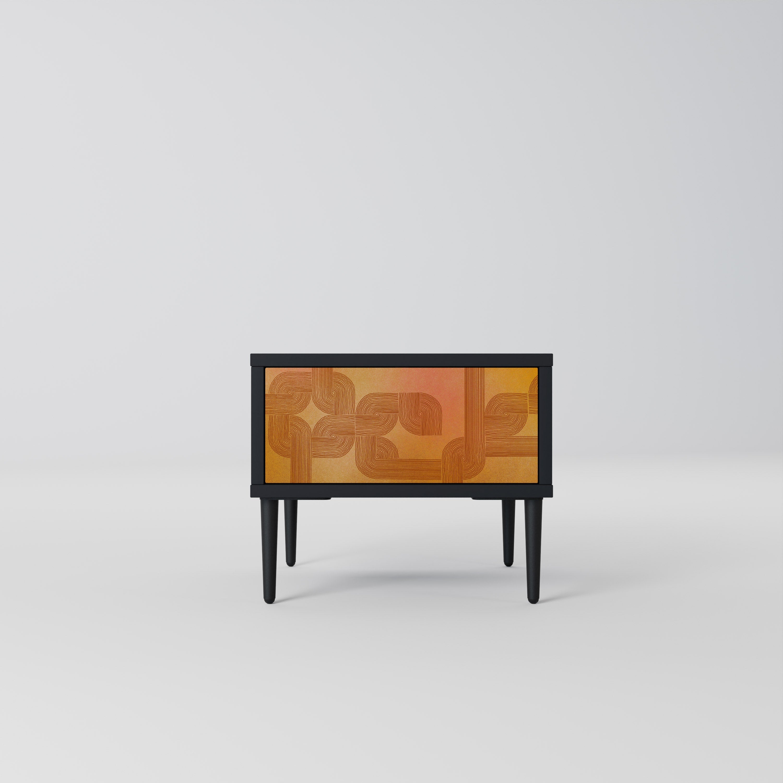 Table de chevet STRENGTHENING RELATION en finition noire