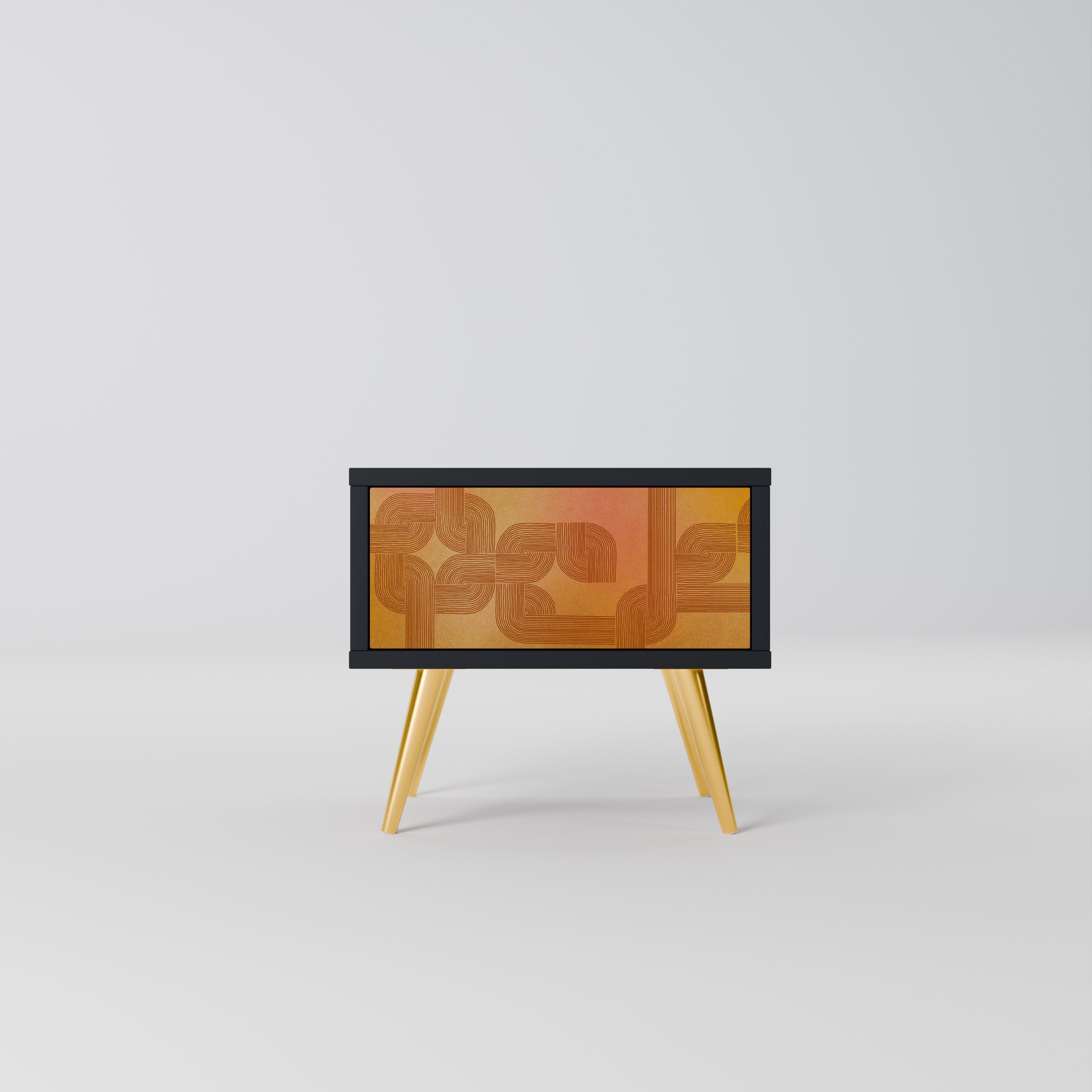 Table de chevet STRENGTHENING RELATION en finition noire