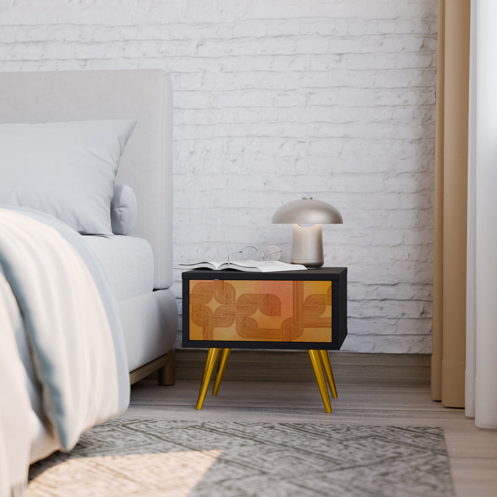 Table de chevet STRENGTHENING RELATION en finition noire