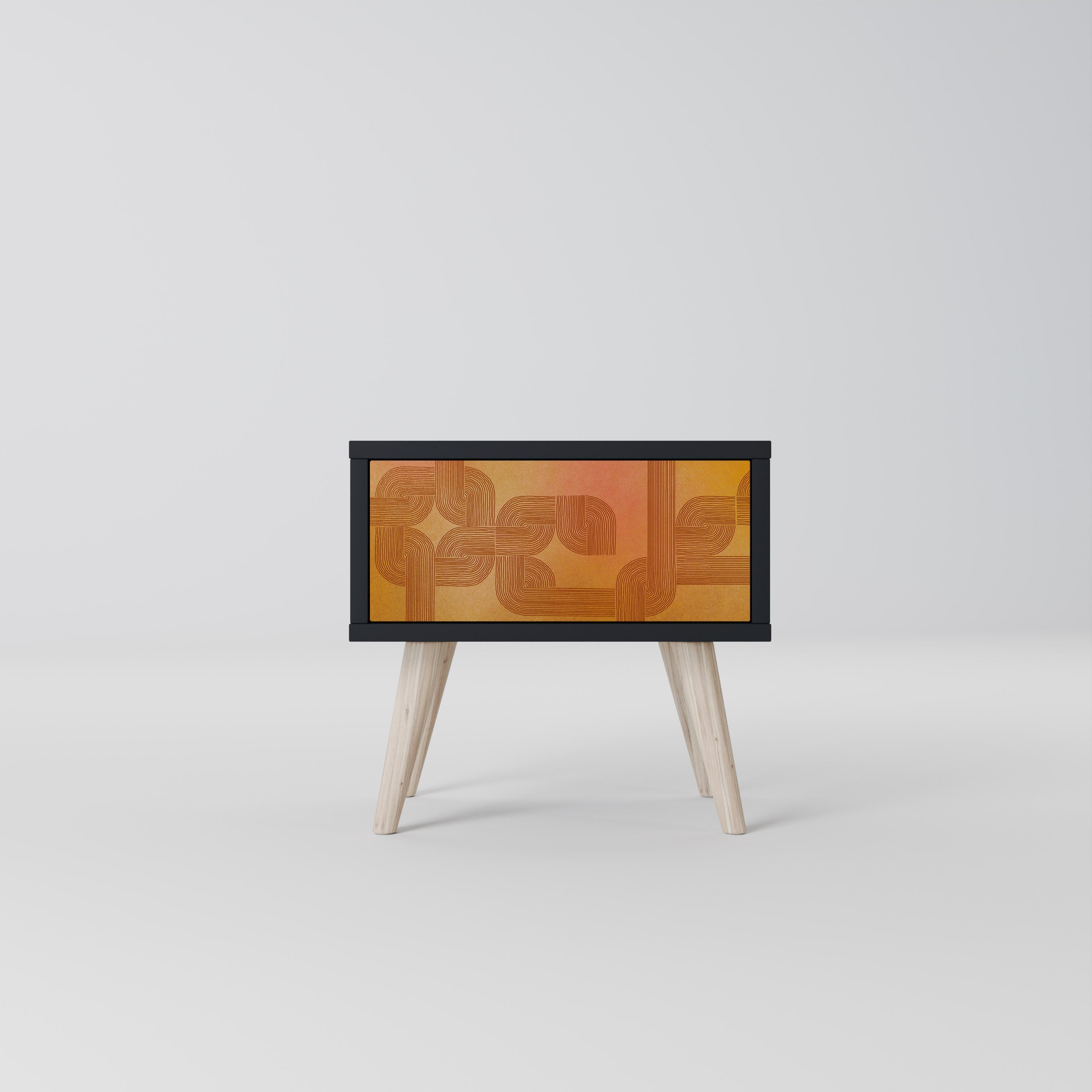 Table de chevet STRENGTHENING RELATION en finition noire