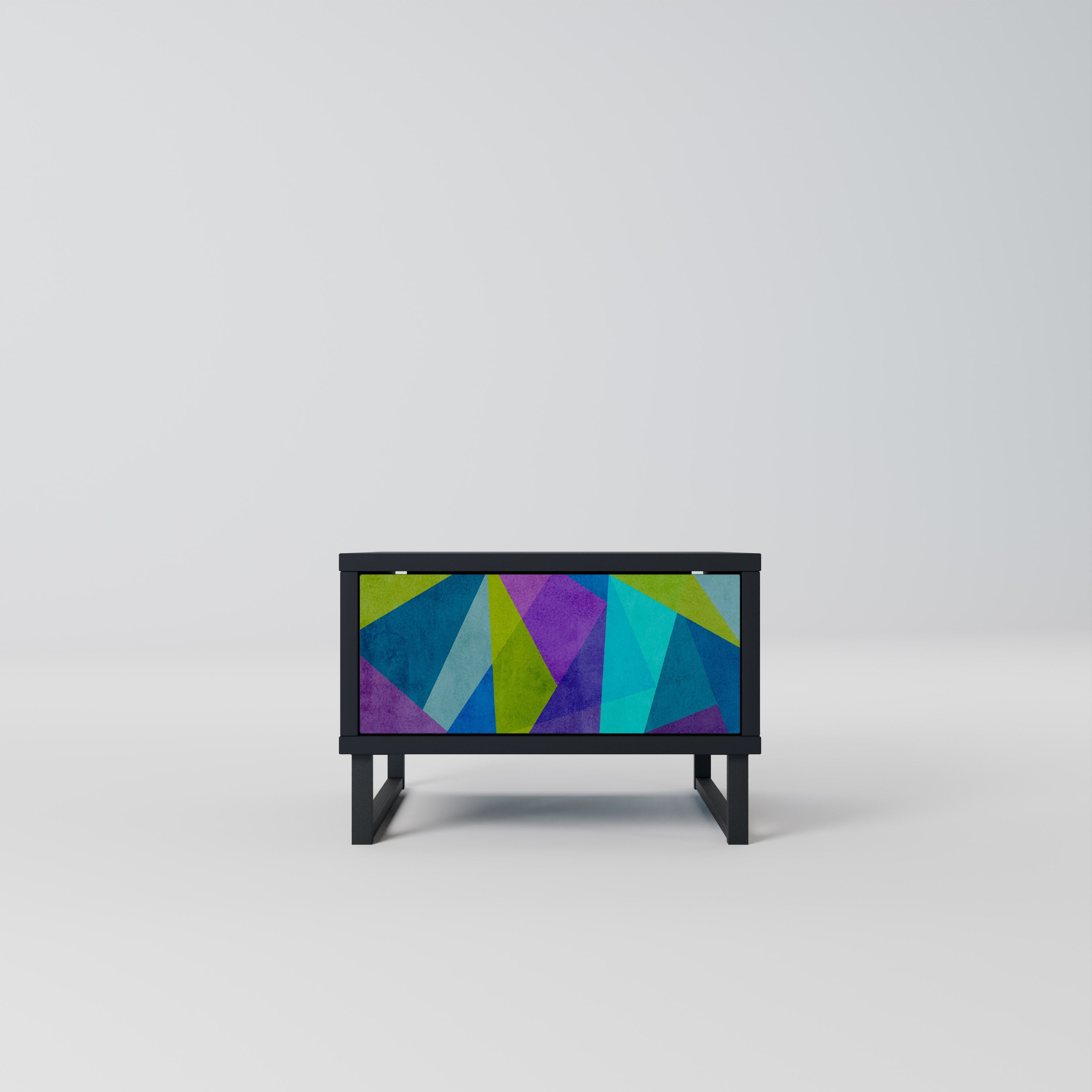 Table de chevet COLD SHOWCASE en finition noire