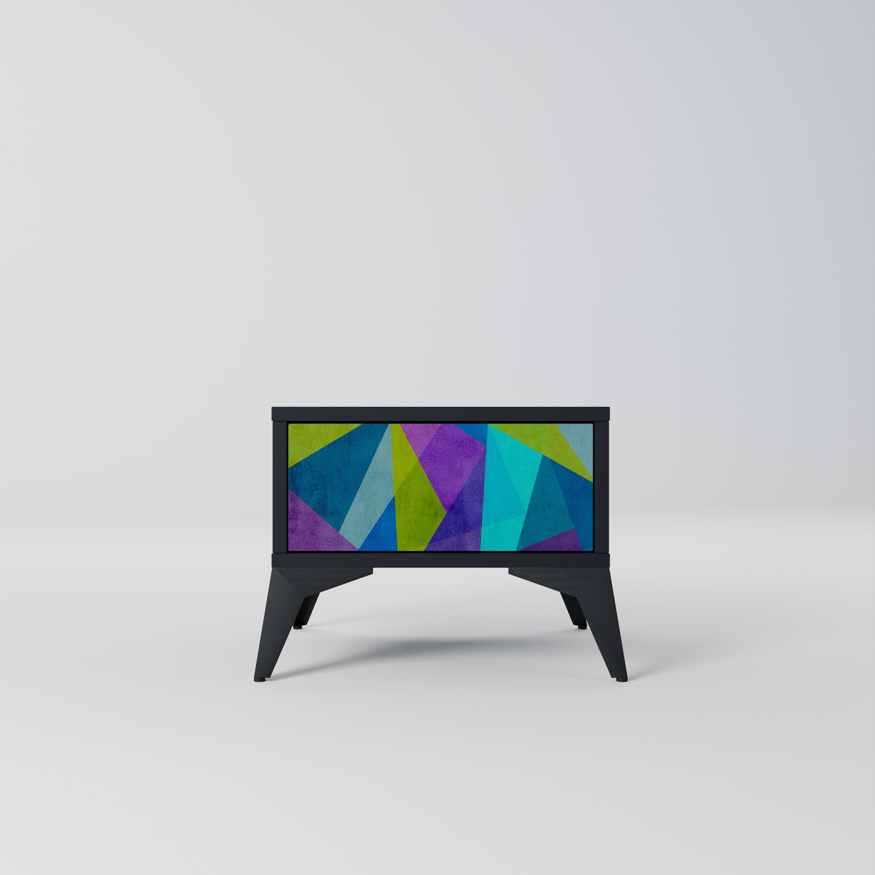 Table de chevet COLD SHOWCASE en finition noire