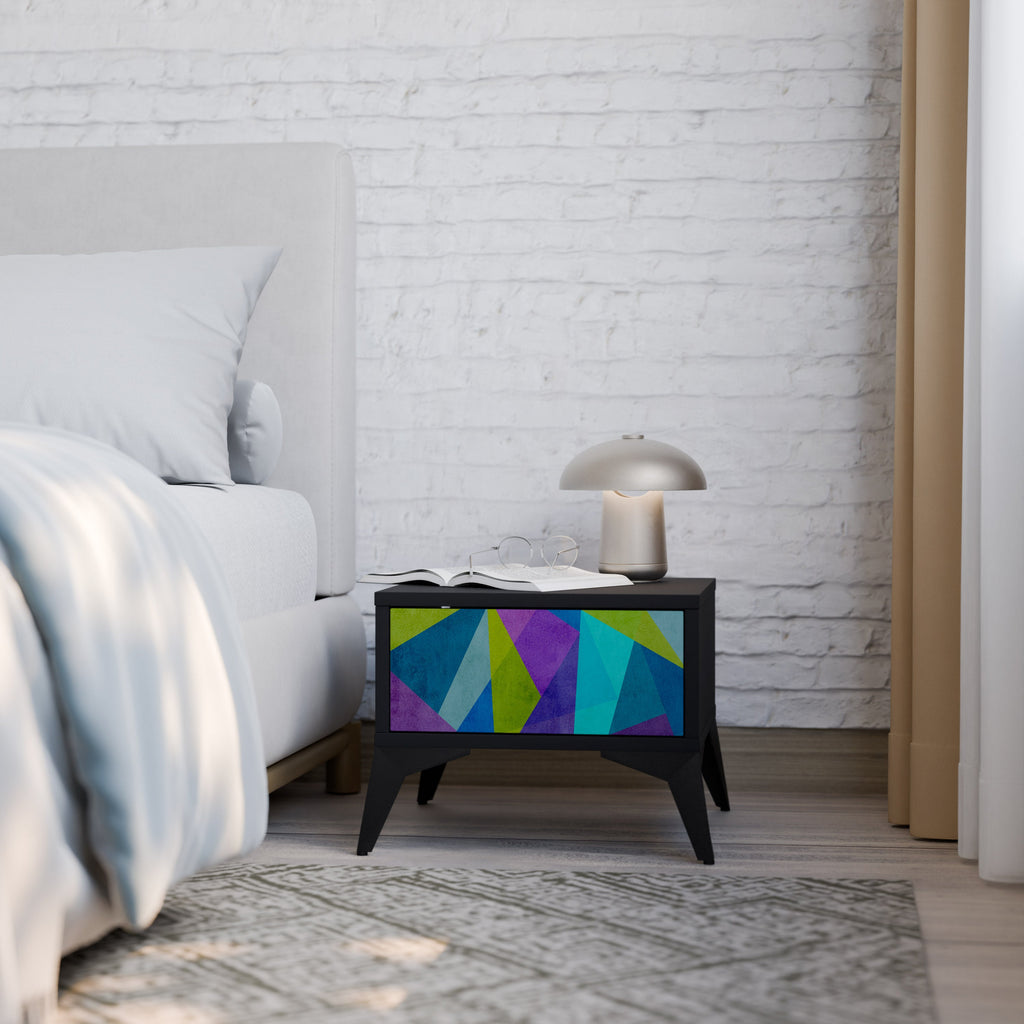 Table de chevet COLD SHOWCASE en finition noire