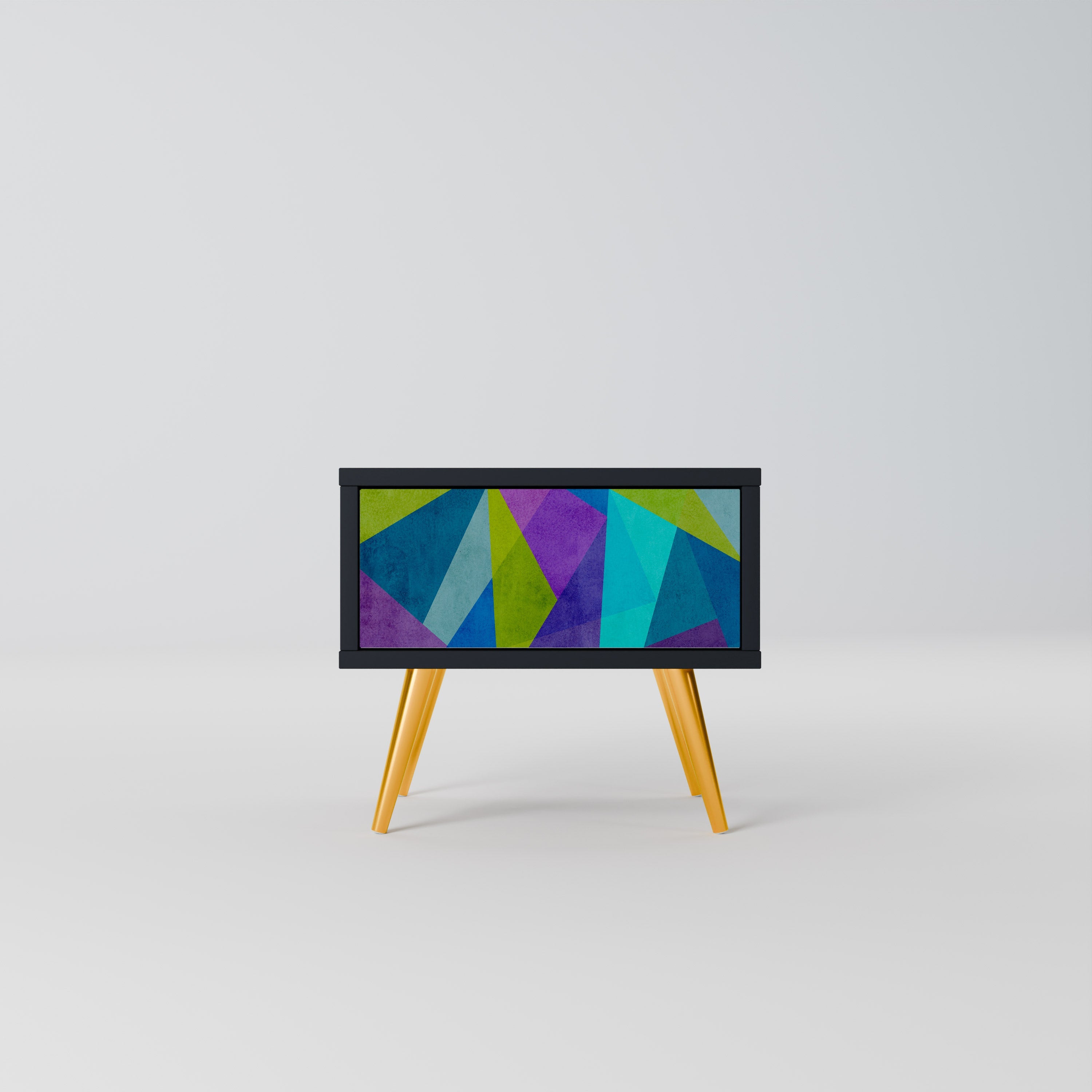 Table de chevet COLD SHOWCASE en finition noire