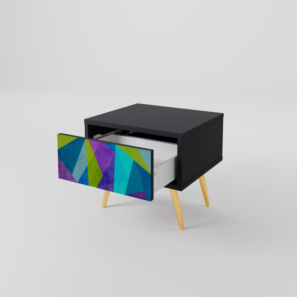 Table de chevet COLD SHOWCASE en finition noire