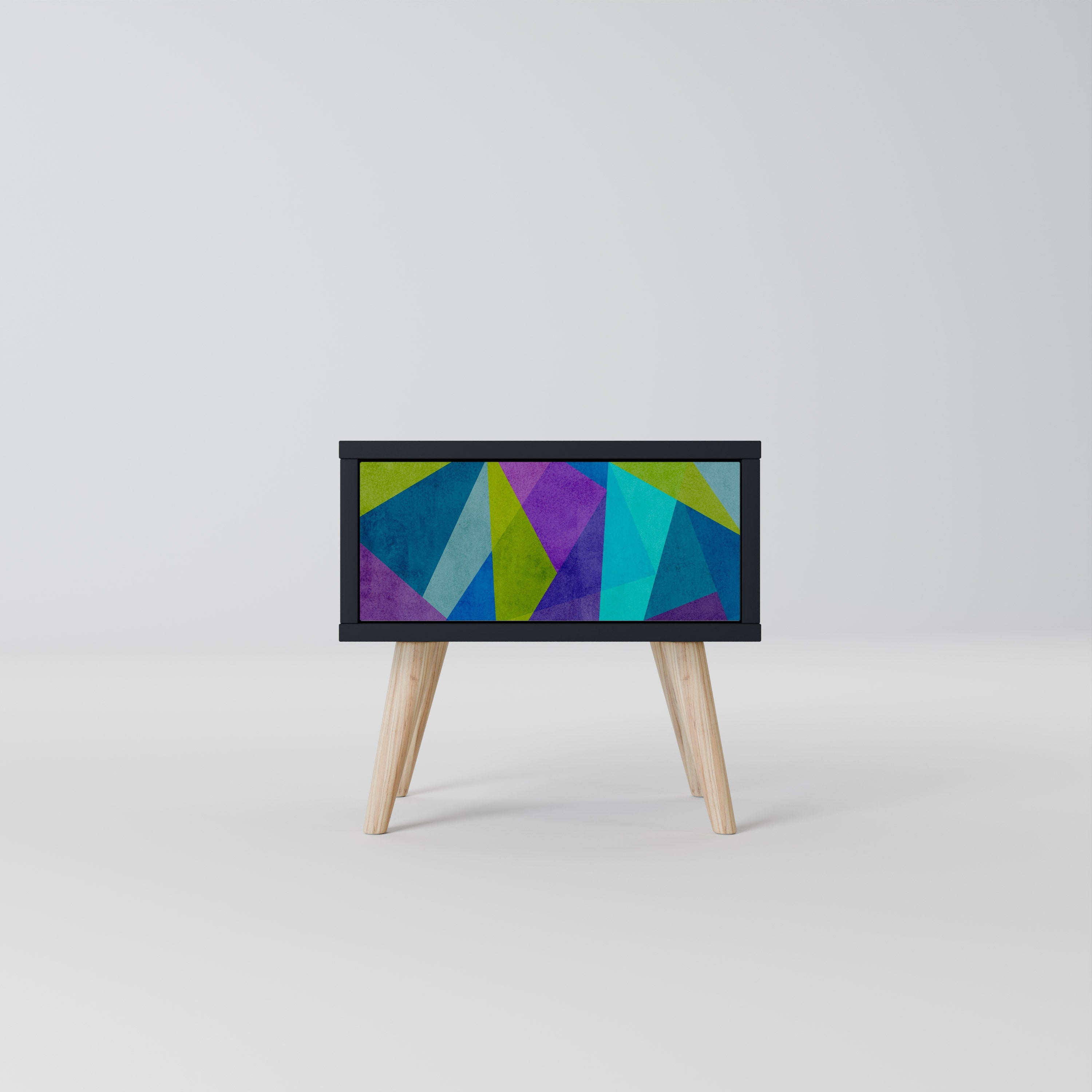 Table de chevet COLD SHOWCASE en finition noire