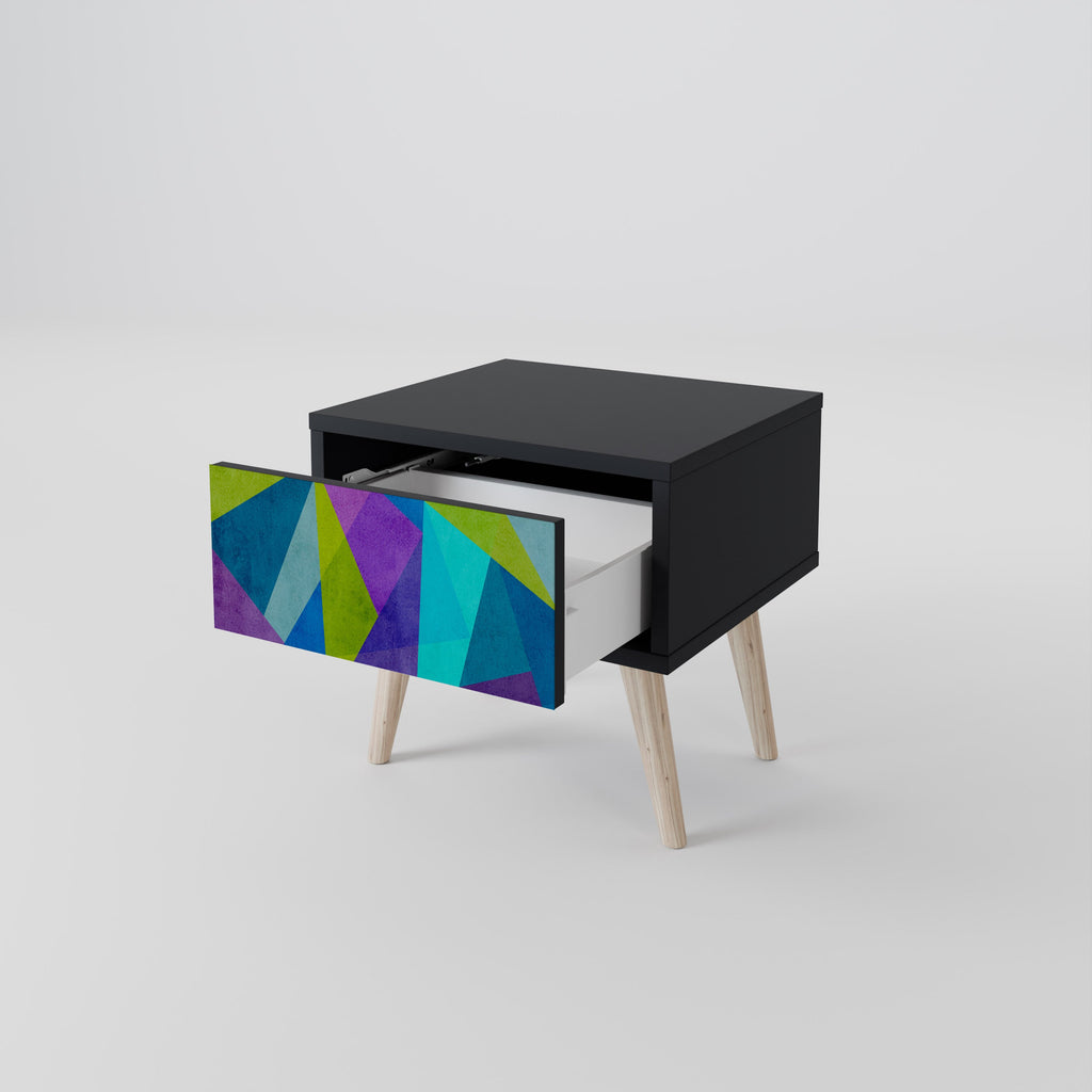 Table de chevet COLD SHOWCASE en finition noire