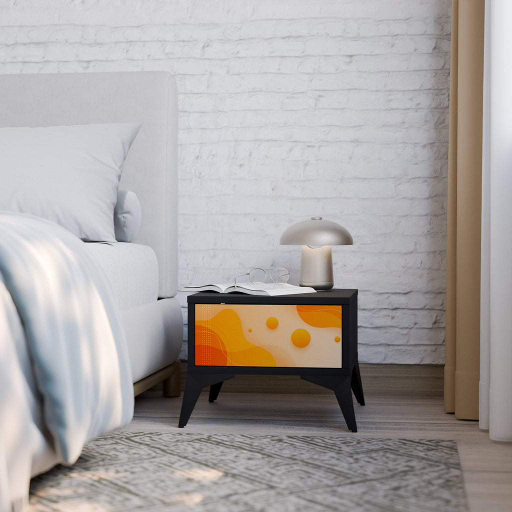 Table de chevet ORANGE ARRANGEMENT en finition noire