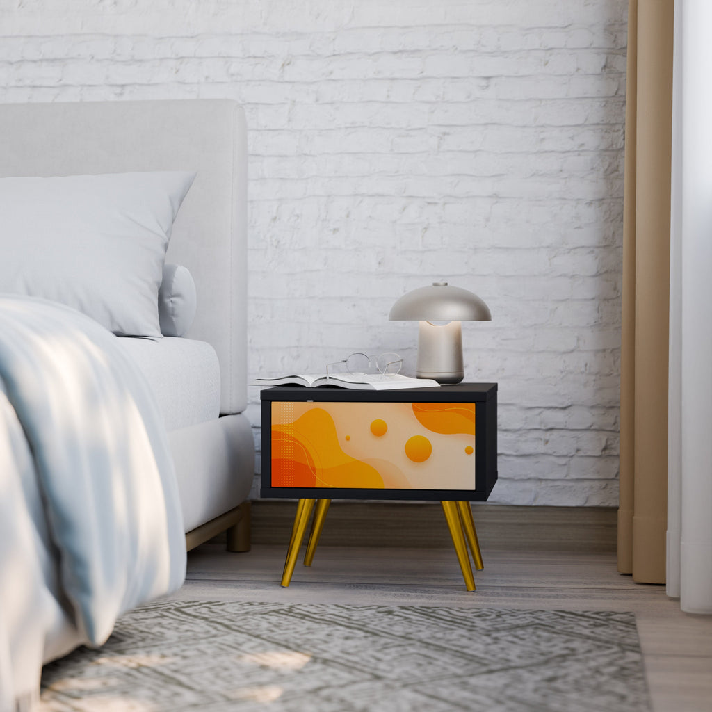 Table de chevet ORANGE ARRANGEMENT en finition noire