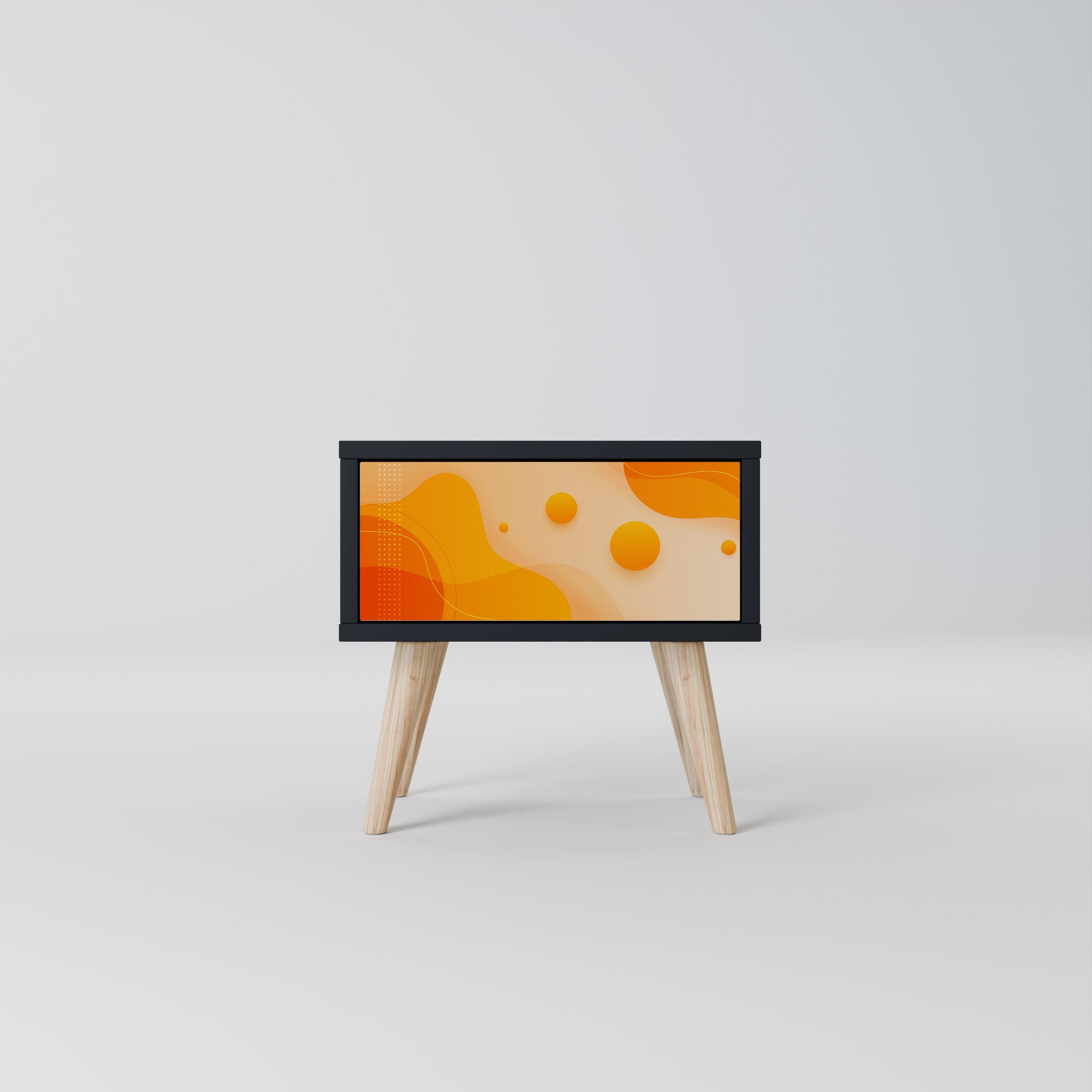 Table de chevet ORANGE ARRANGEMENT en finition noire