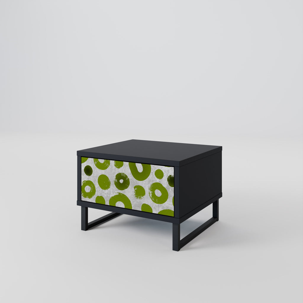 Table de chevet GREEN RHAPSODY en finition noire