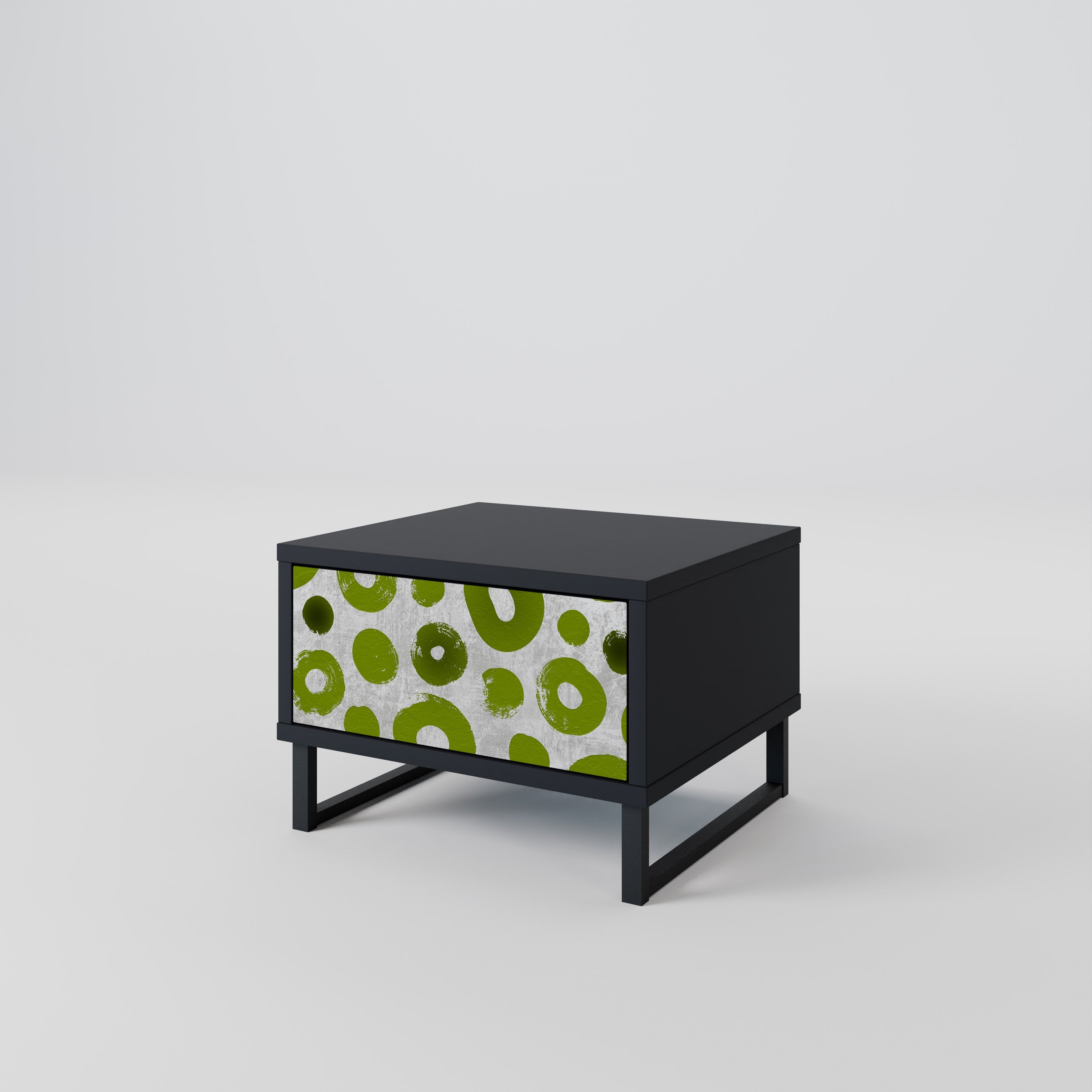 Table de chevet GREEN RHAPSODY en finition noire