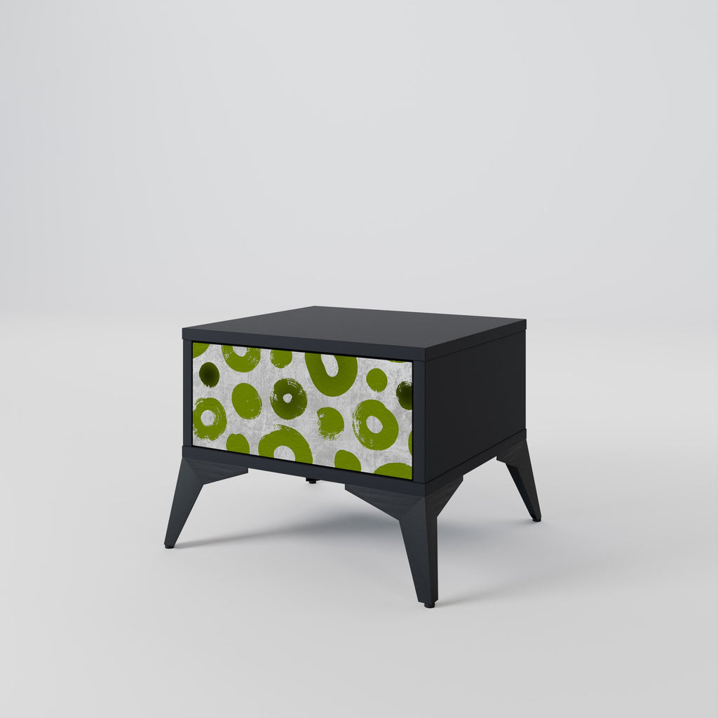 Table de chevet GREEN RHAPSODY en finition noire