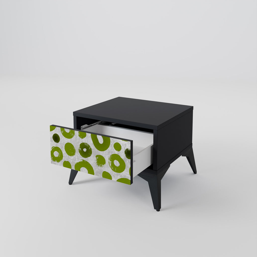 Table de chevet GREEN RHAPSODY en finition noire
