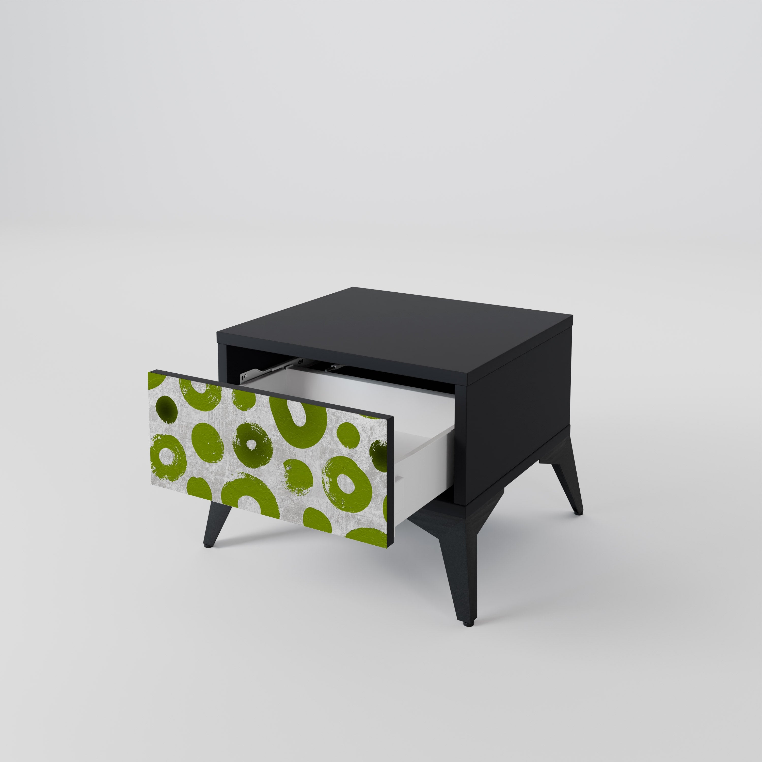 Table de chevet GREEN RHAPSODY en finition noire
