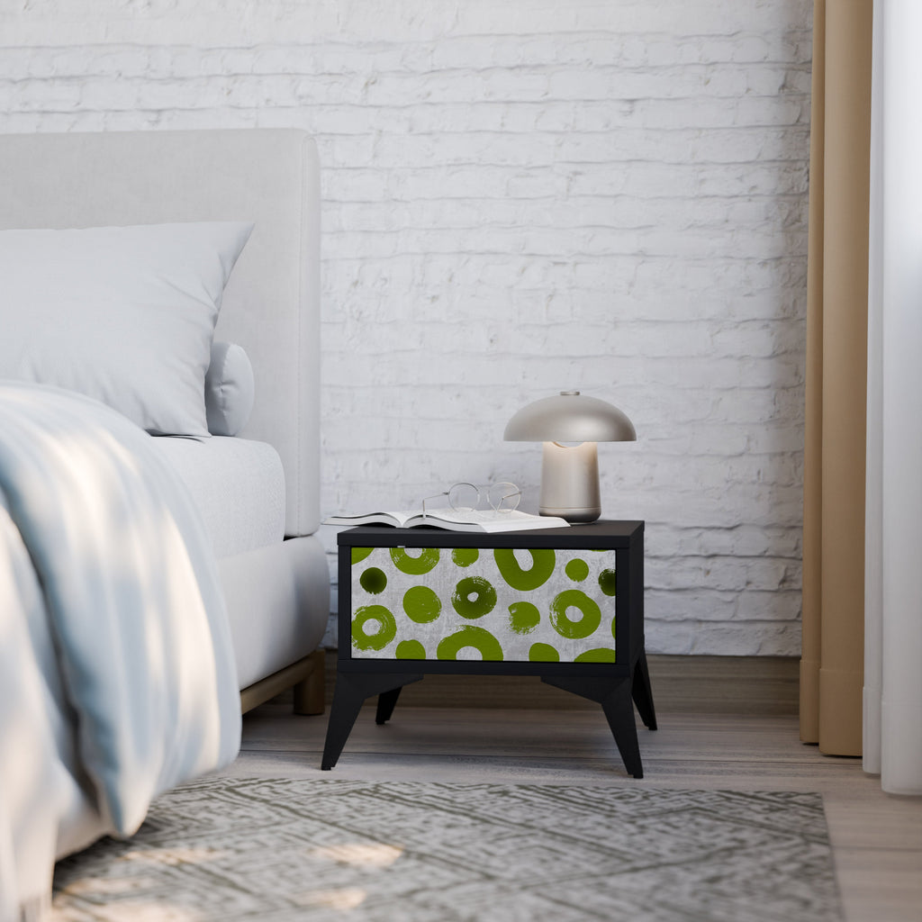 Table de chevet GREEN RHAPSODY en finition noire