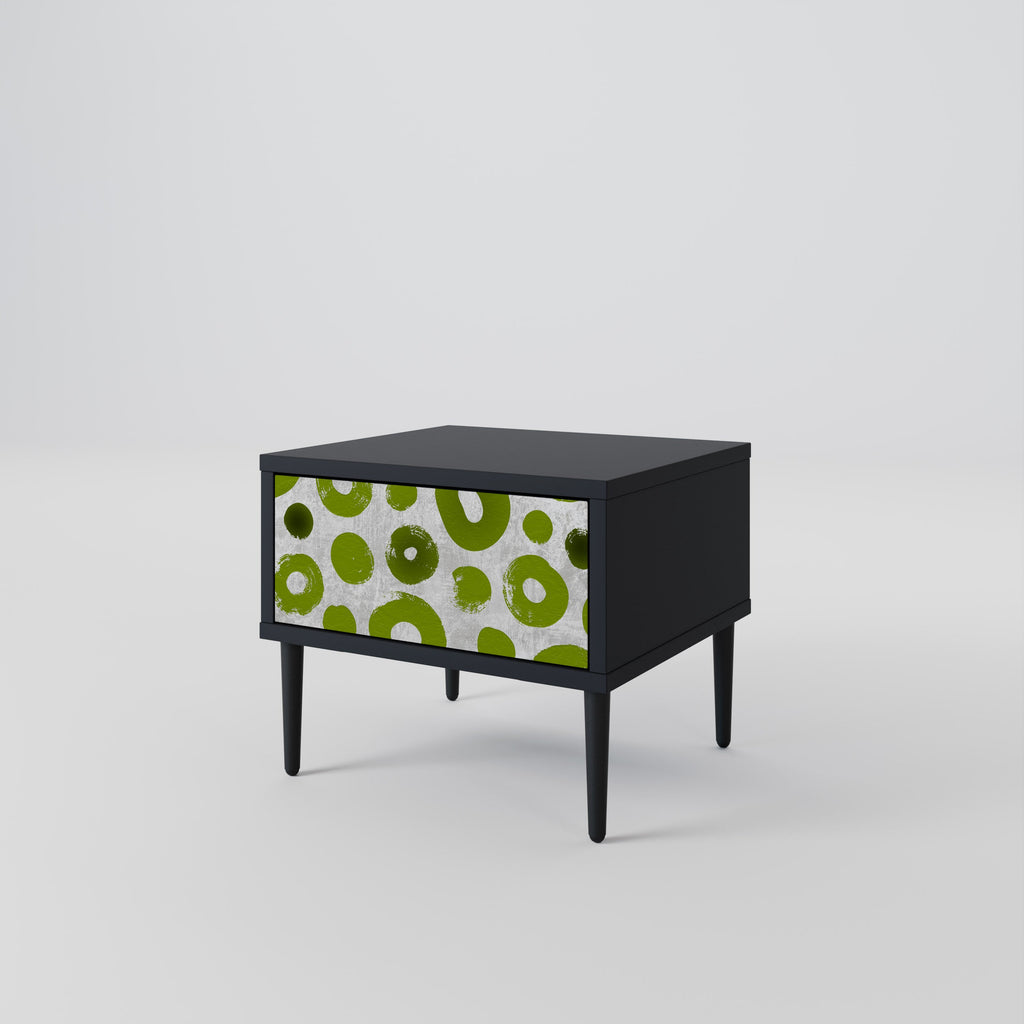 Table de chevet GREEN RHAPSODY en finition noire