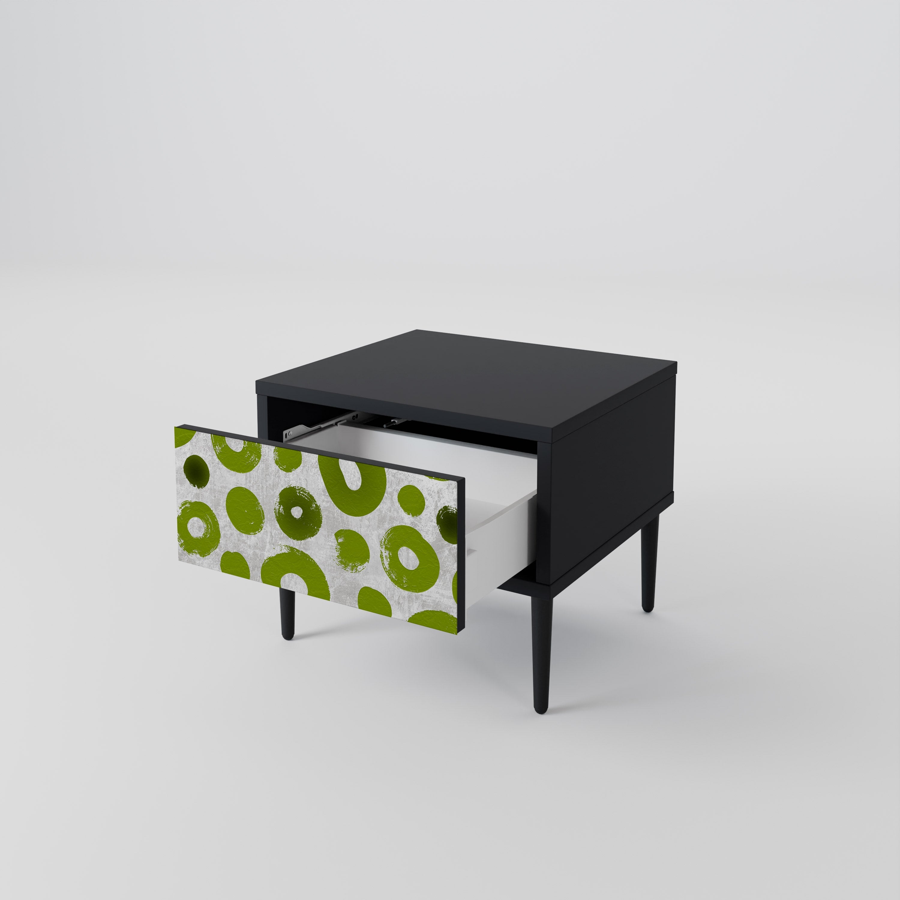 Table de chevet GREEN RHAPSODY en finition noire