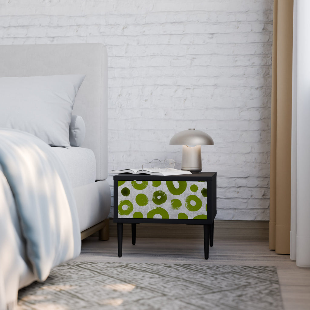 Table de chevet GREEN RHAPSODY en finition noire